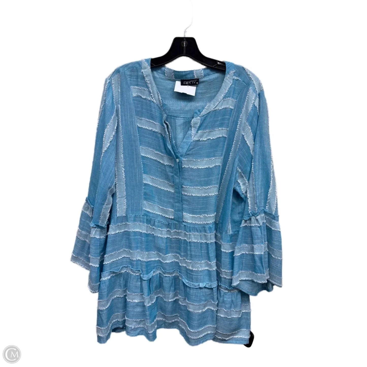 Top Long Sleeve By Clothes Mentor In Blue, Size: Xl
