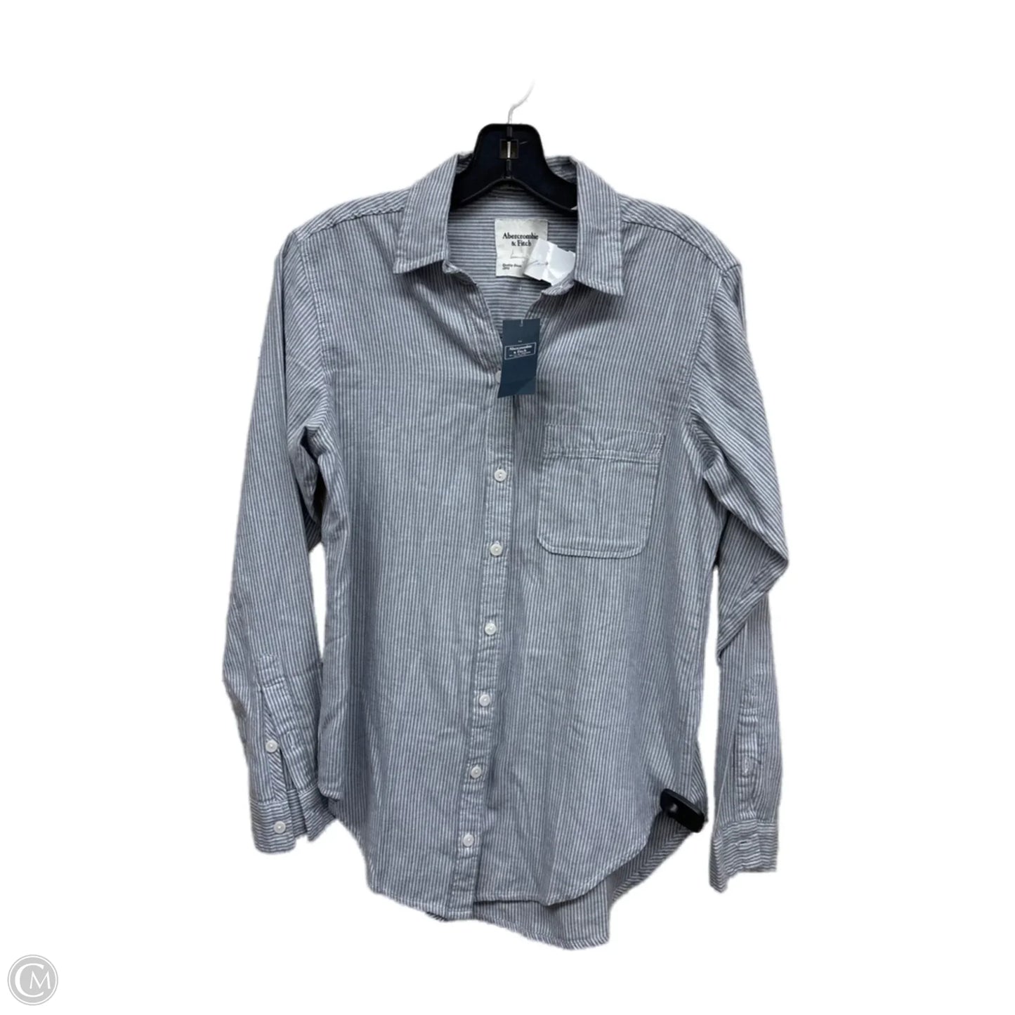 Top Long Sleeve By Abercrombie And Fitch In Striped Pattern, Size: S