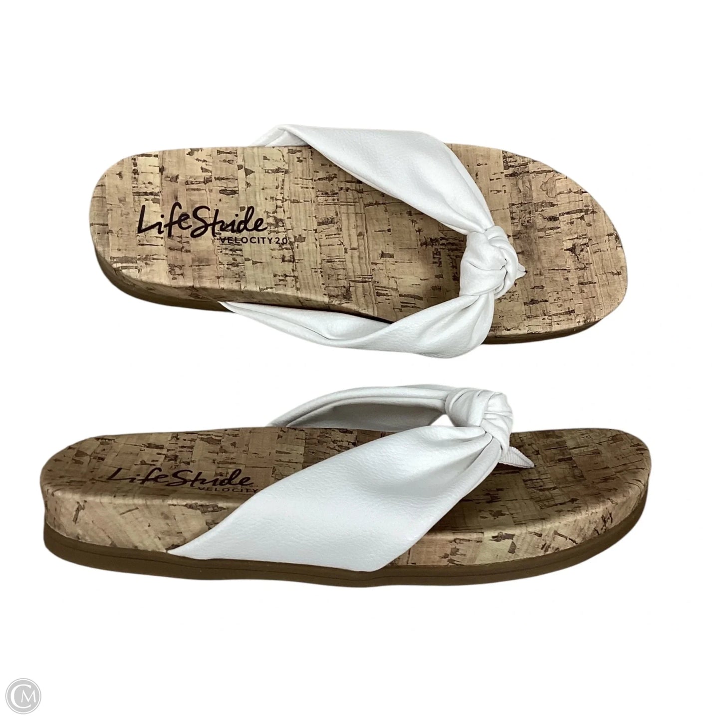 Sandals Flats By Life Stride In White, Size: 7.5