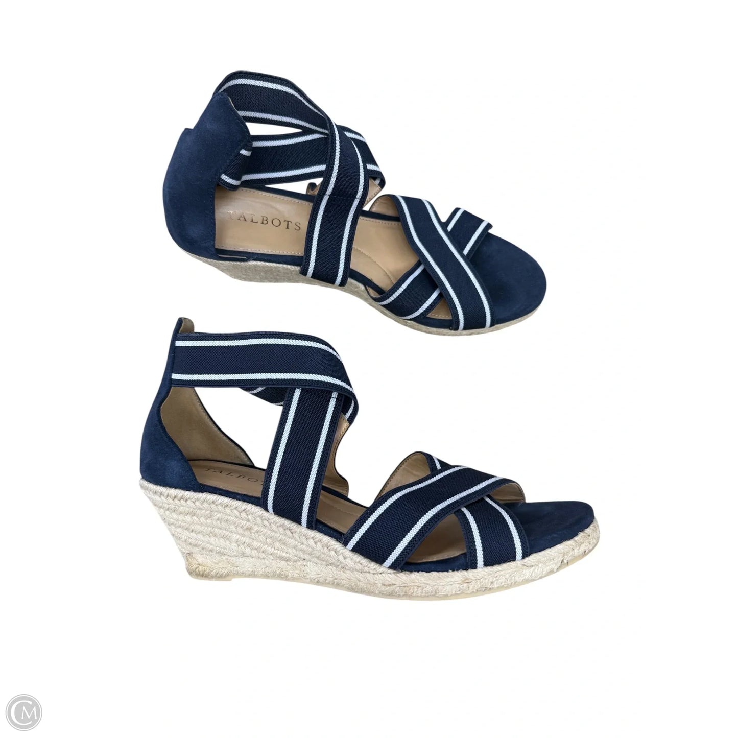 Sandals Heels Wedge By Talbots In Navy, Size: 9