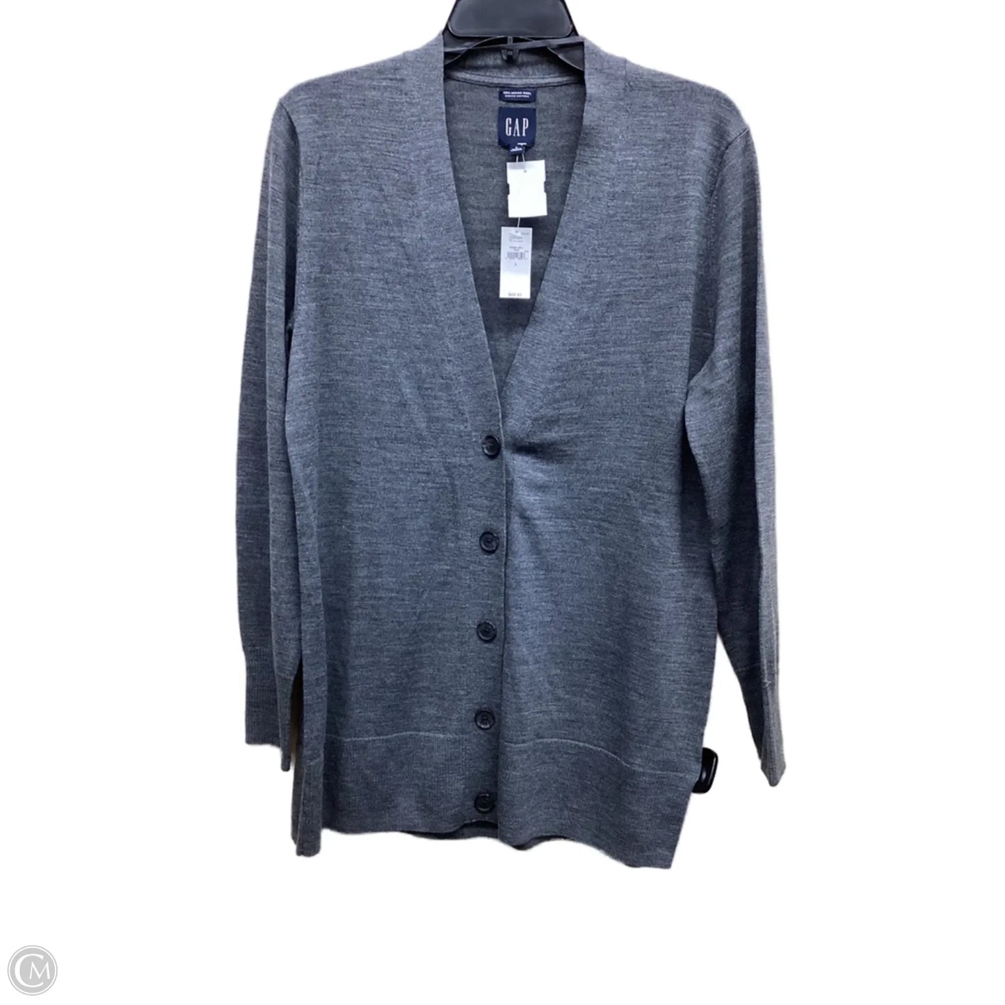 Cardigan By Gap In Grey, Size: L