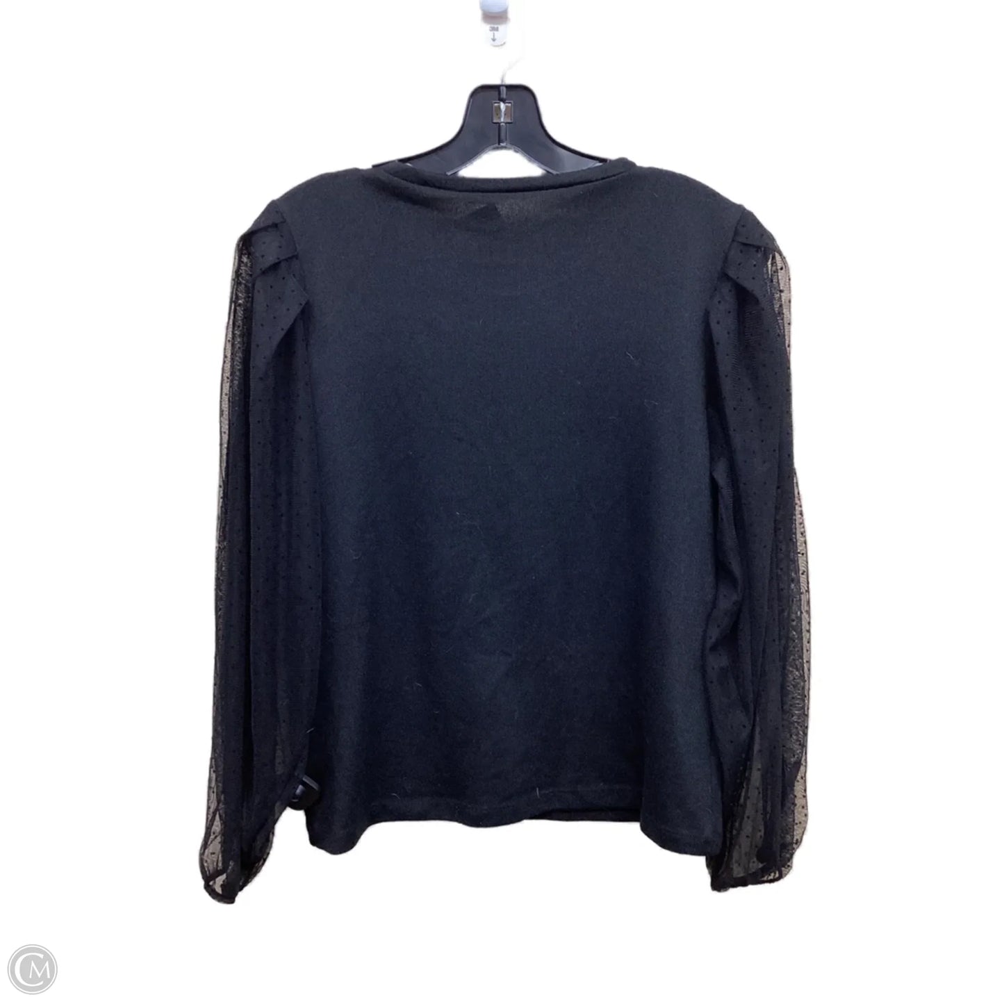 Top Long Sleeve By Zara In Black, Size: M