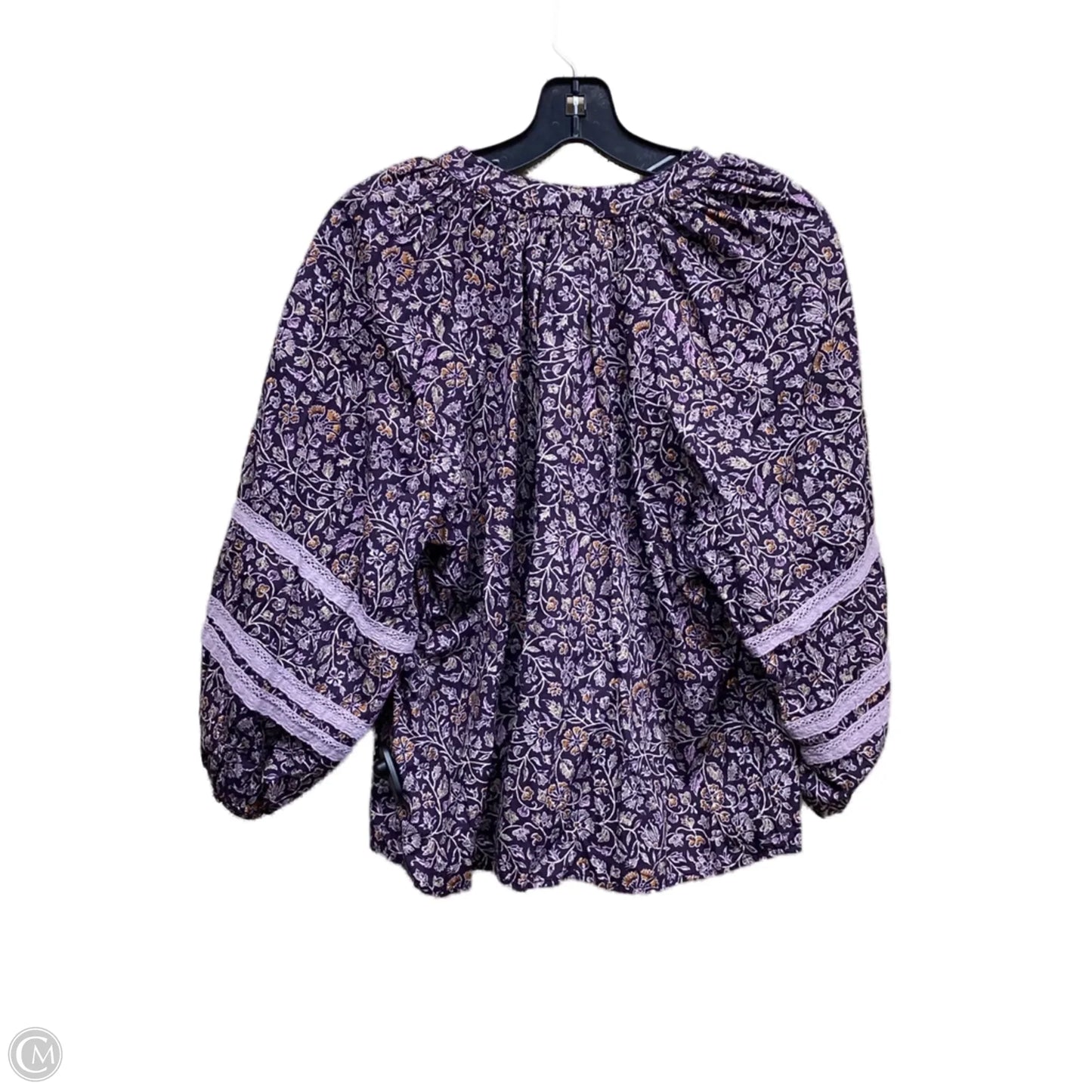 Top Long Sleeve By Porridge In Floral Print, Size: S