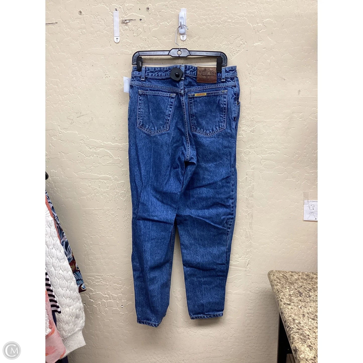 Jeans Straight By Edwin In Blue Denim, Size: 14
