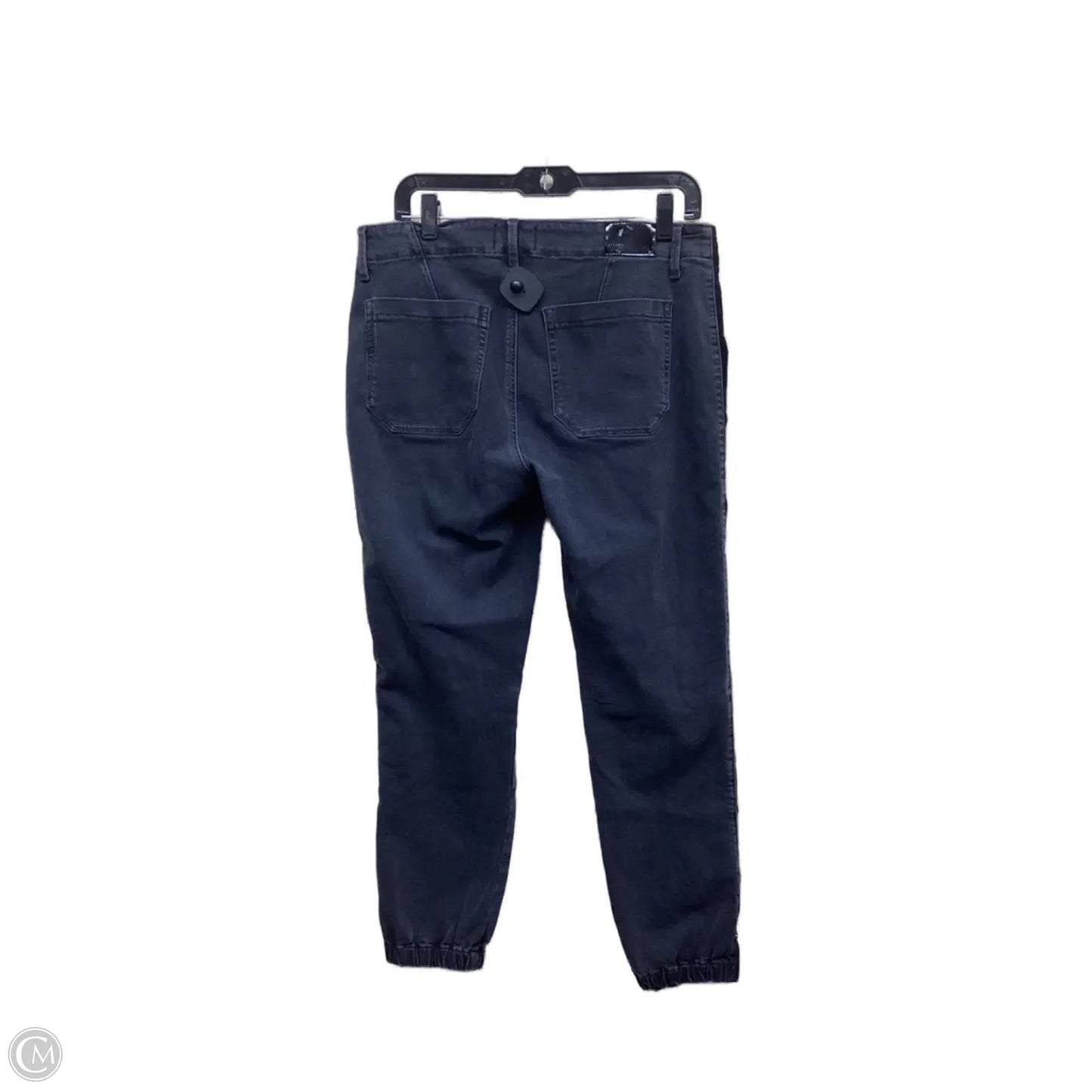 Jeans Straight By Paige In Black Denim, Size: 10