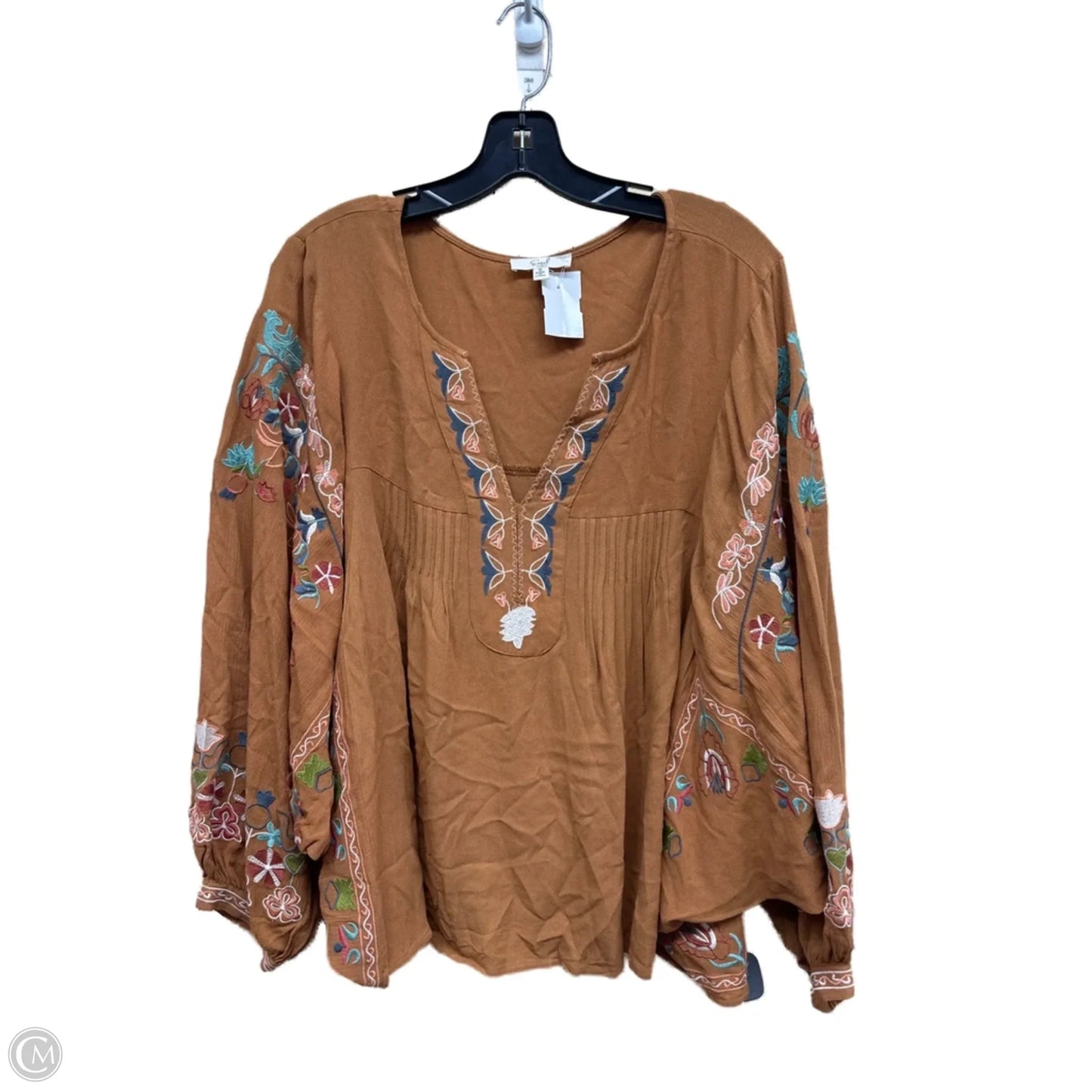 Top Long Sleeve By Easel In Floral Print, Size: S