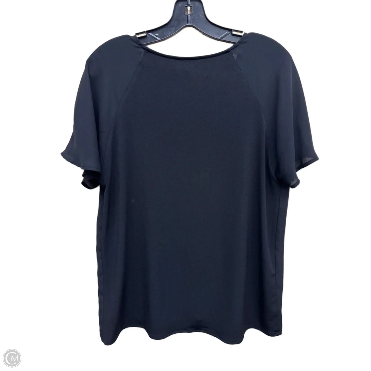 Top Short Sleeve By Ann Taylor In Black, Size: S