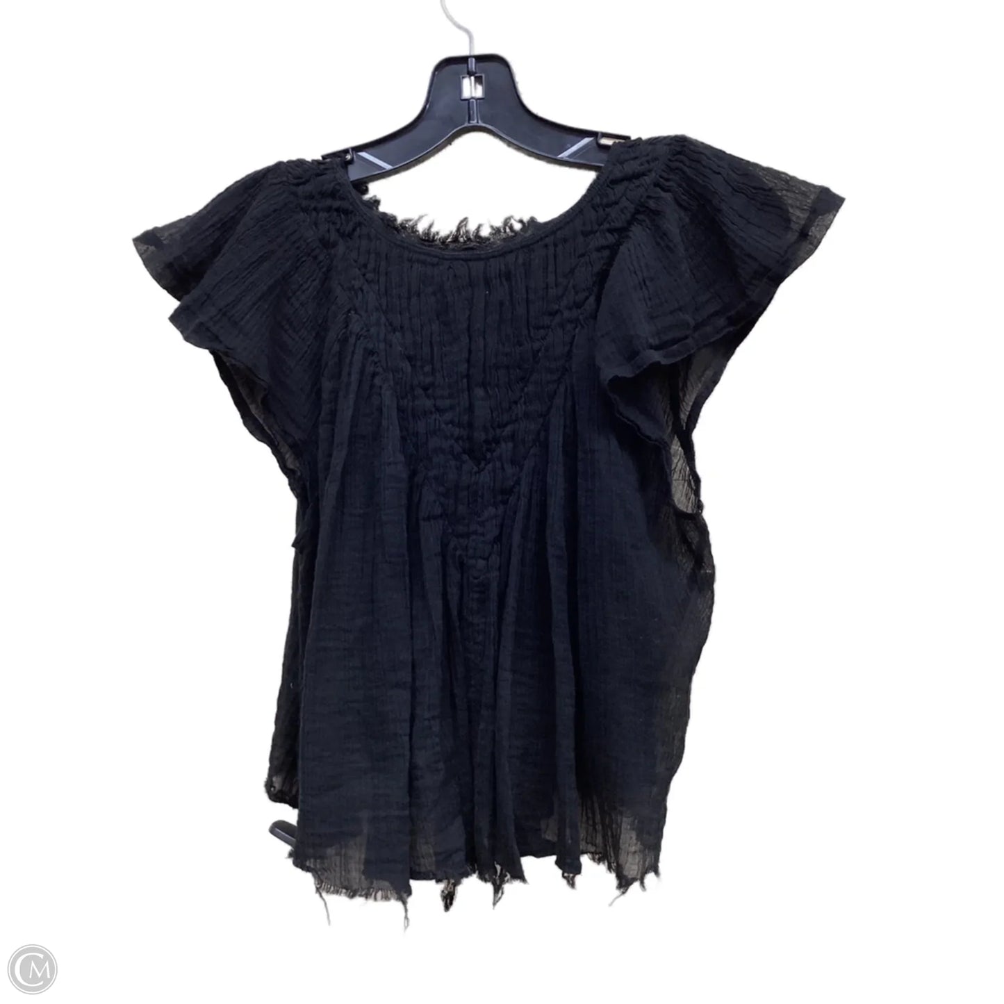 Top Short Sleeve By Free People In Black, Size: Xs