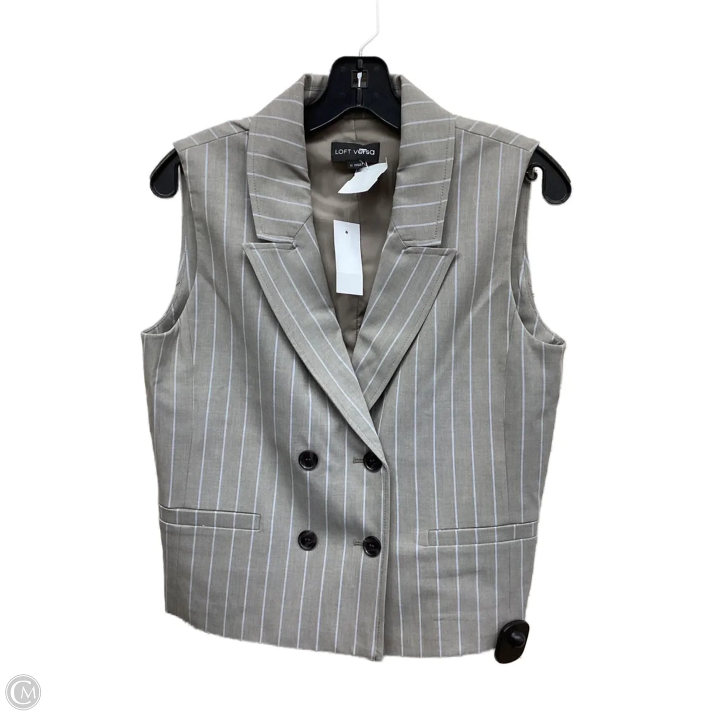 Top Sleeveless By Loft In Striped Pattern, Size: Xs