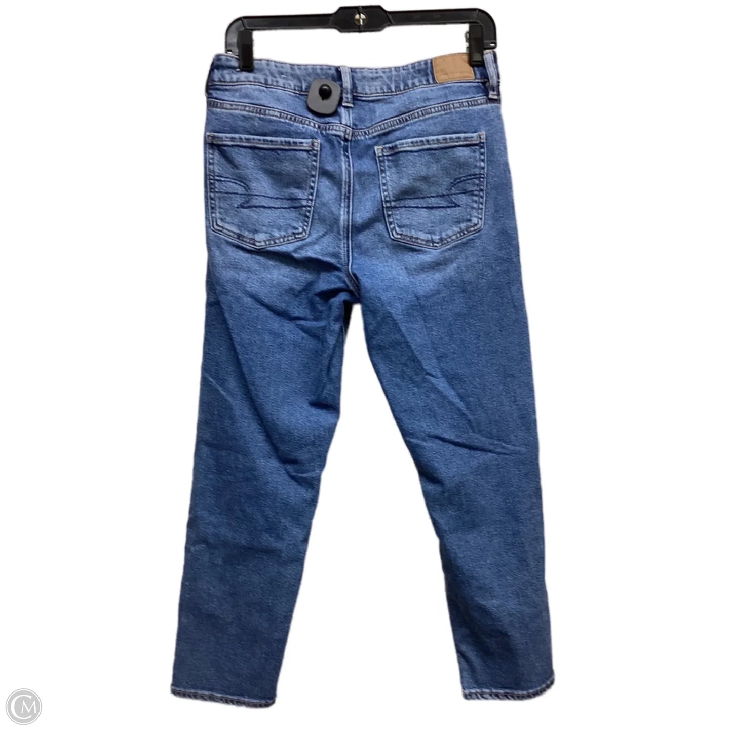 Jeans Straight By American Eagle In Blue Denim, Size: 6