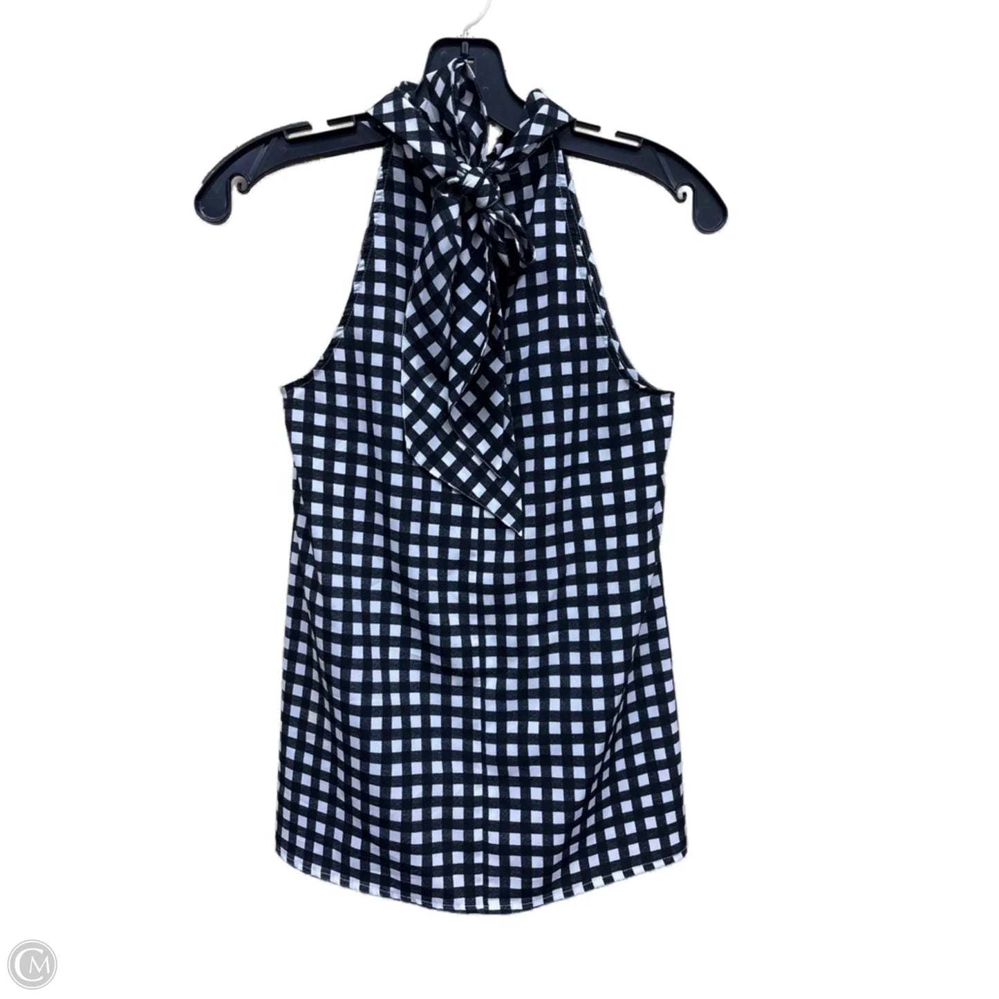 Top Sleeveless By Banana Republic In Checkered Pattern, Size: Xs