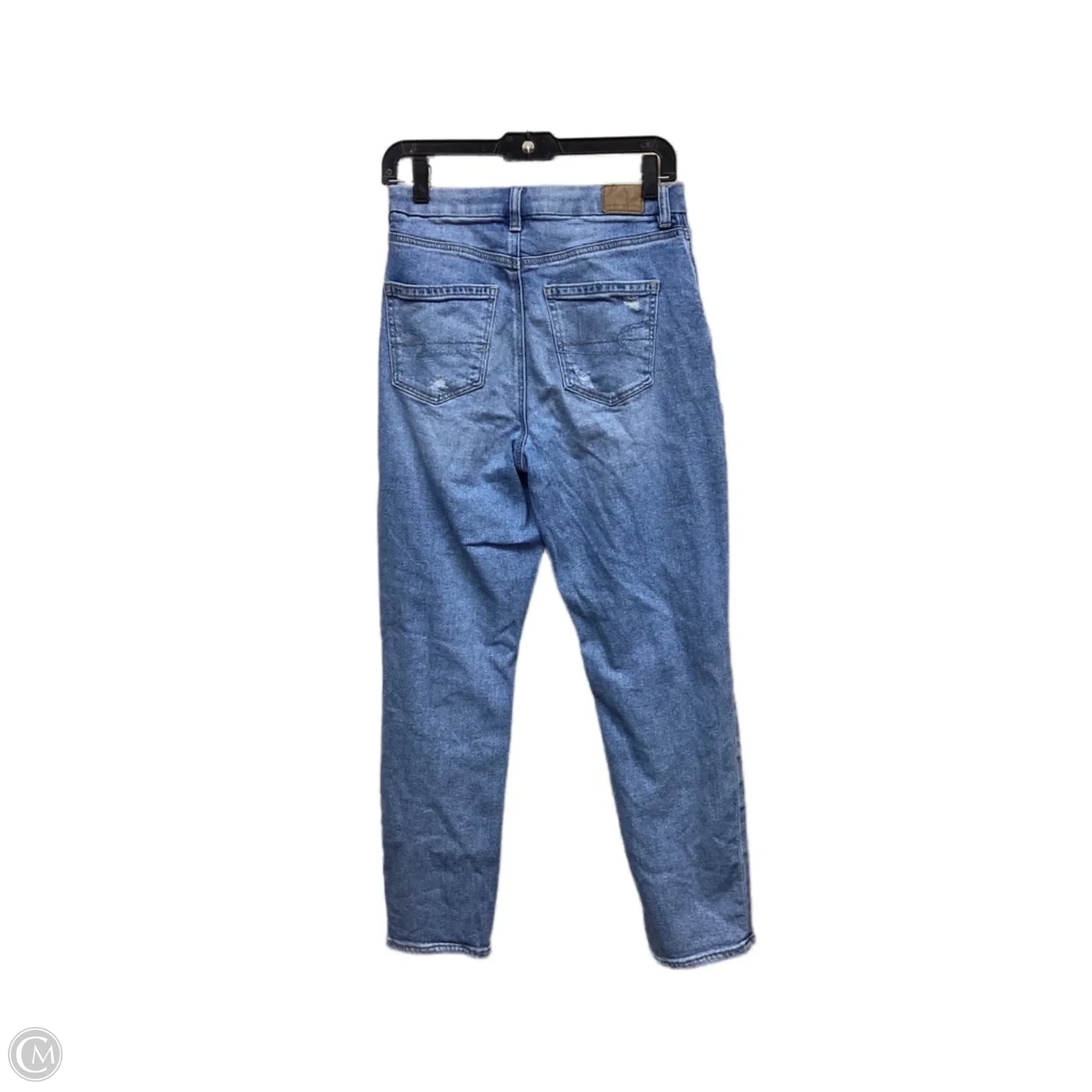 Jeans Straight By American Eagle In Blue Denim, Size: 4