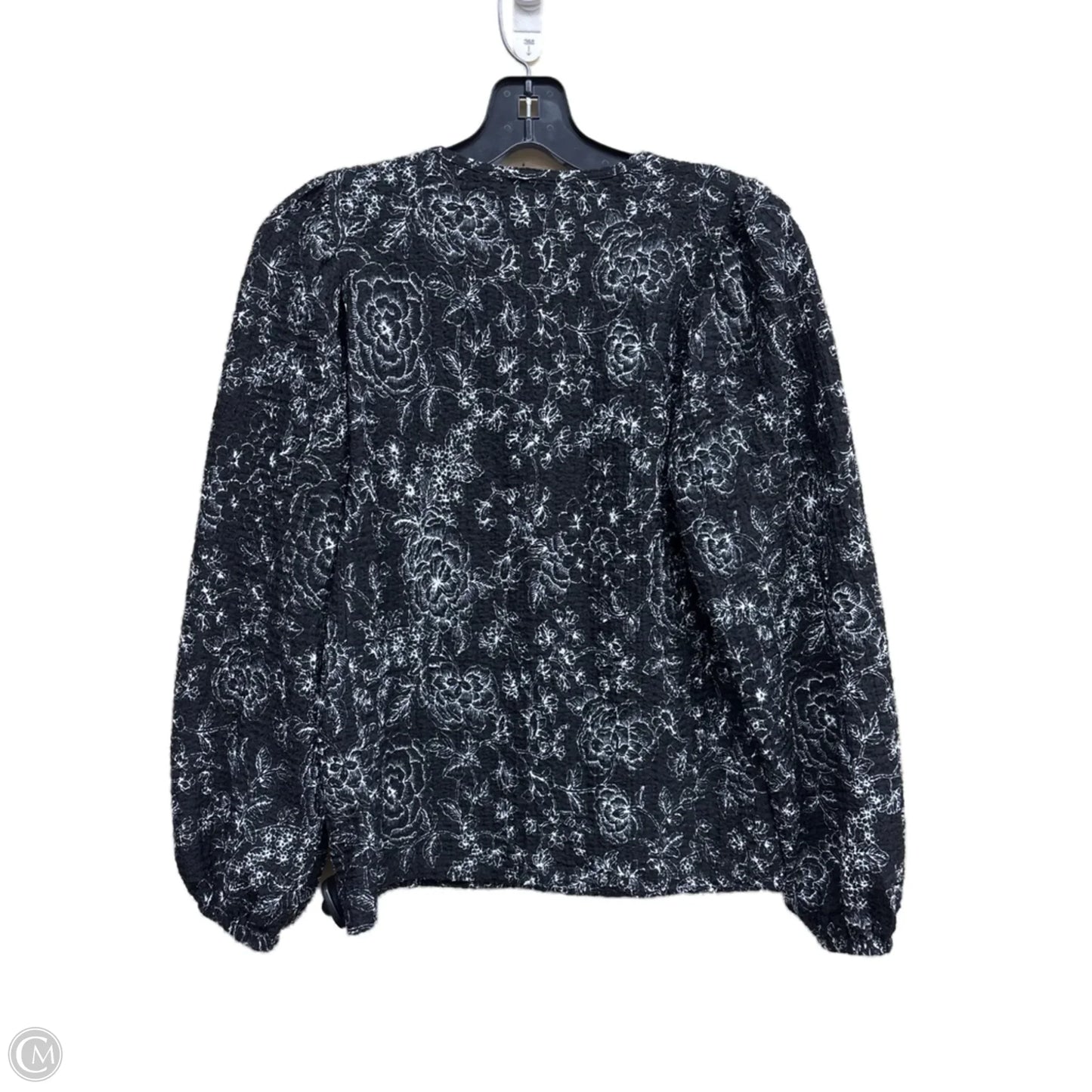 Top Long Sleeve By Loft In Black & White, Size: Xs