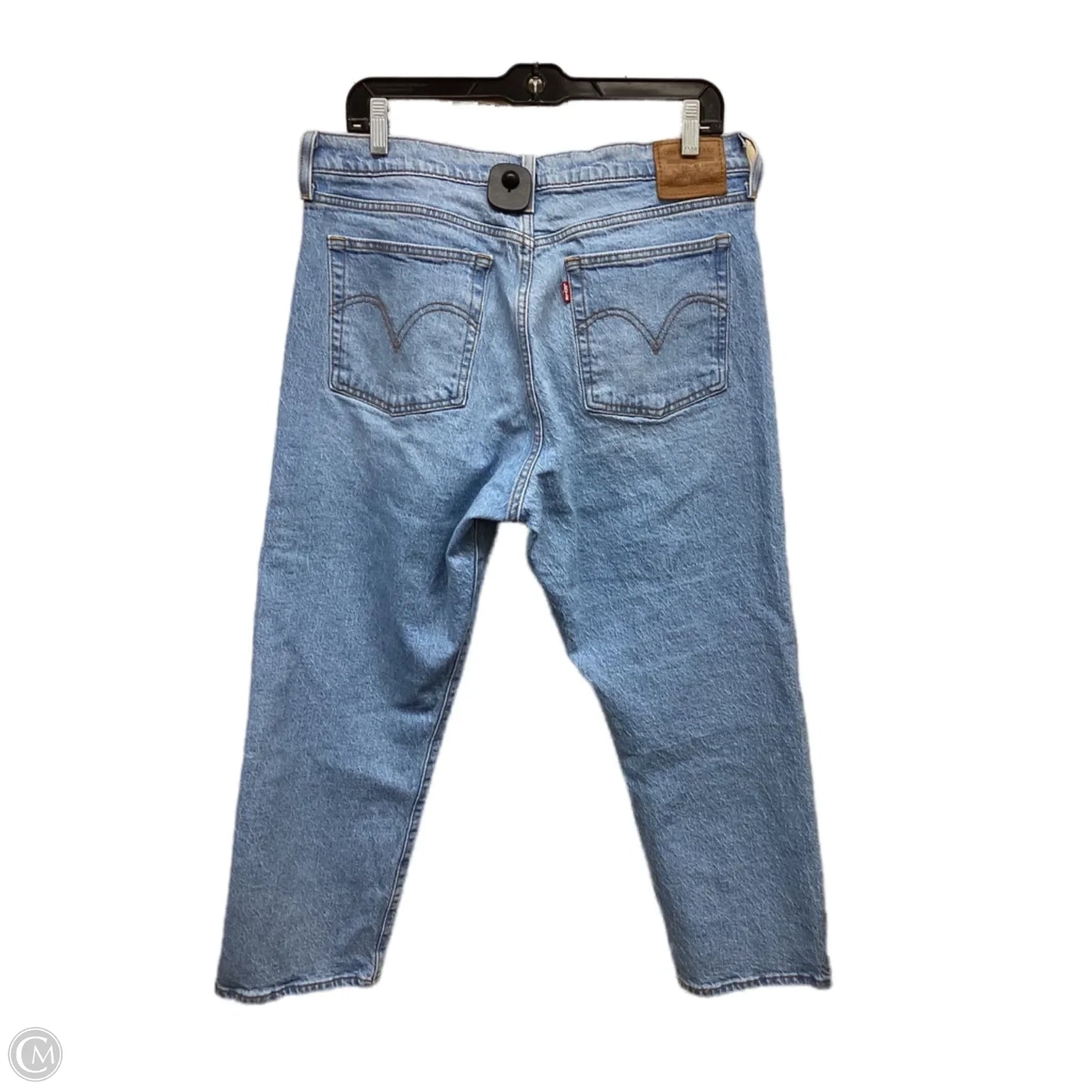 Jeans Straight By Levis In Blue Denim, Size: 14