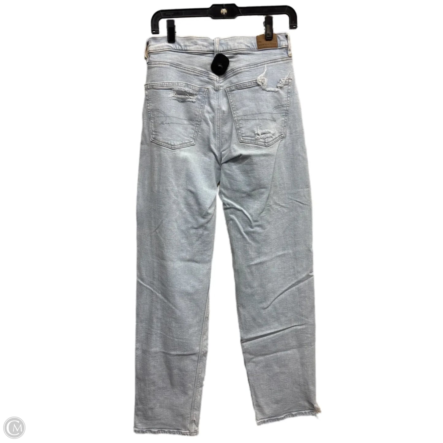 Jeans Straight By American Eagle In Blue Denim, Size: 2