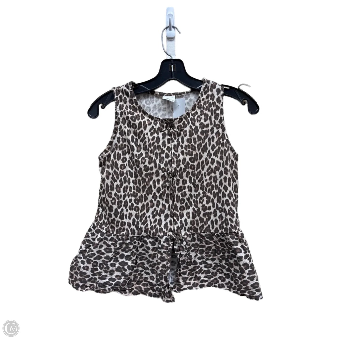 Top Sleeveless By Zara In Animal Print