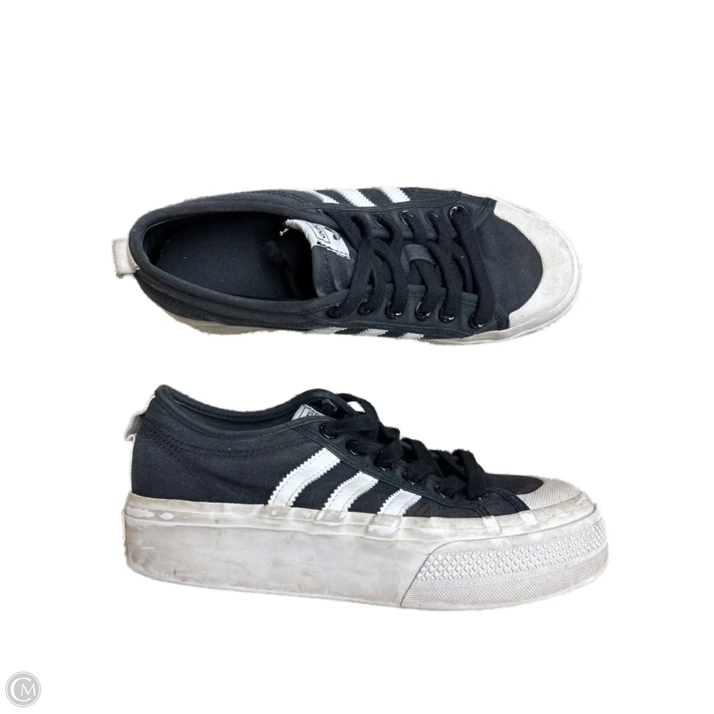 Shoes Sneakers Platform By Adidas In Black & White, Size: 7