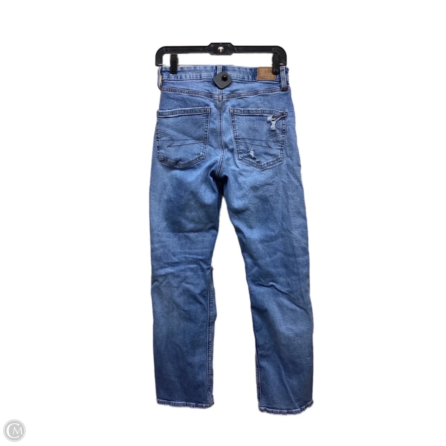 Jeans Straight By American Eagle In Blue Denim, Size: 4
