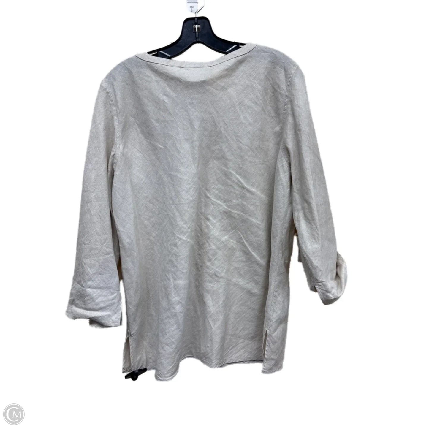 Top Long Sleeve By Liz Claiborne In Brown, Size: Xl