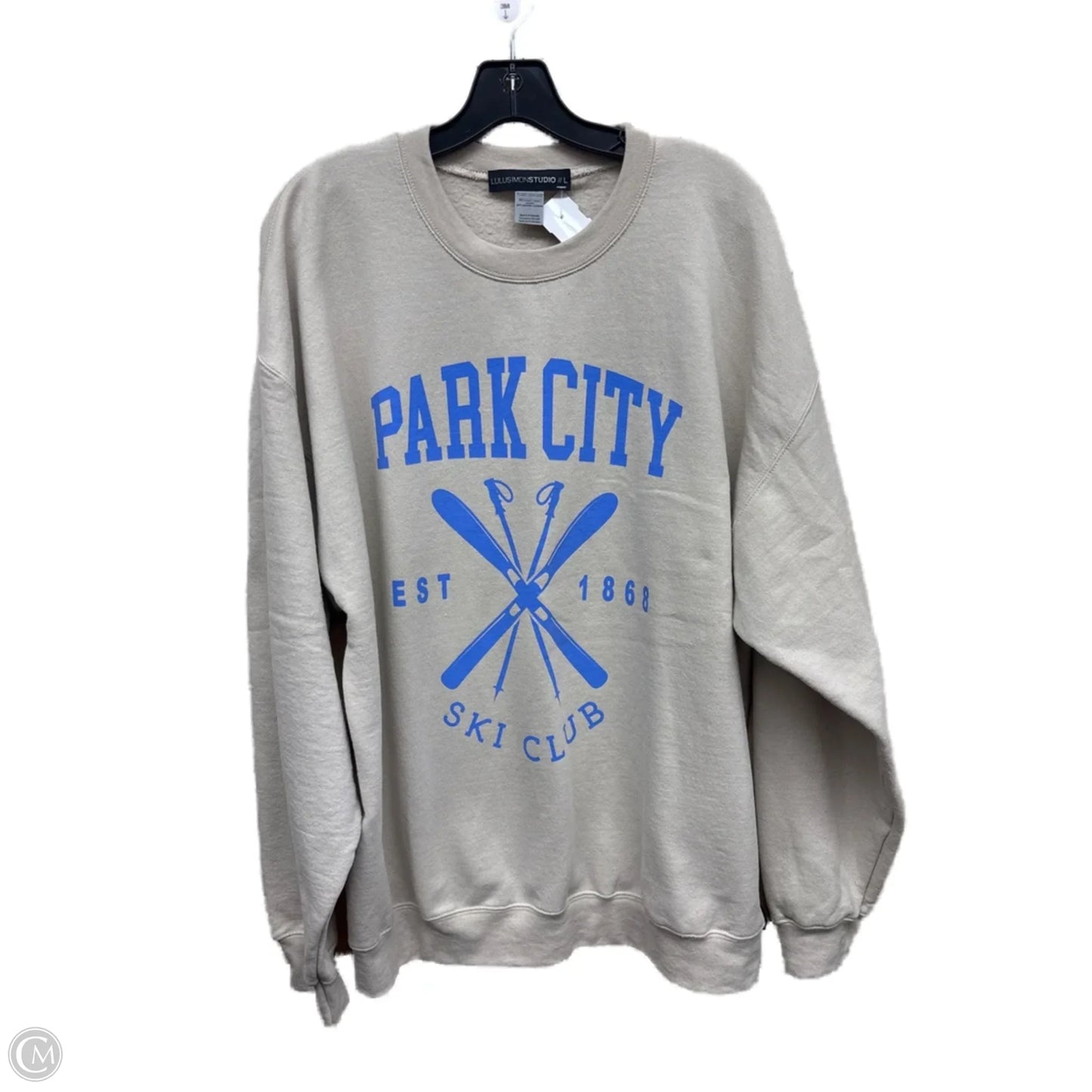 Sweatshirt Crewneck By Lulu In Blue & Tan, Size: L