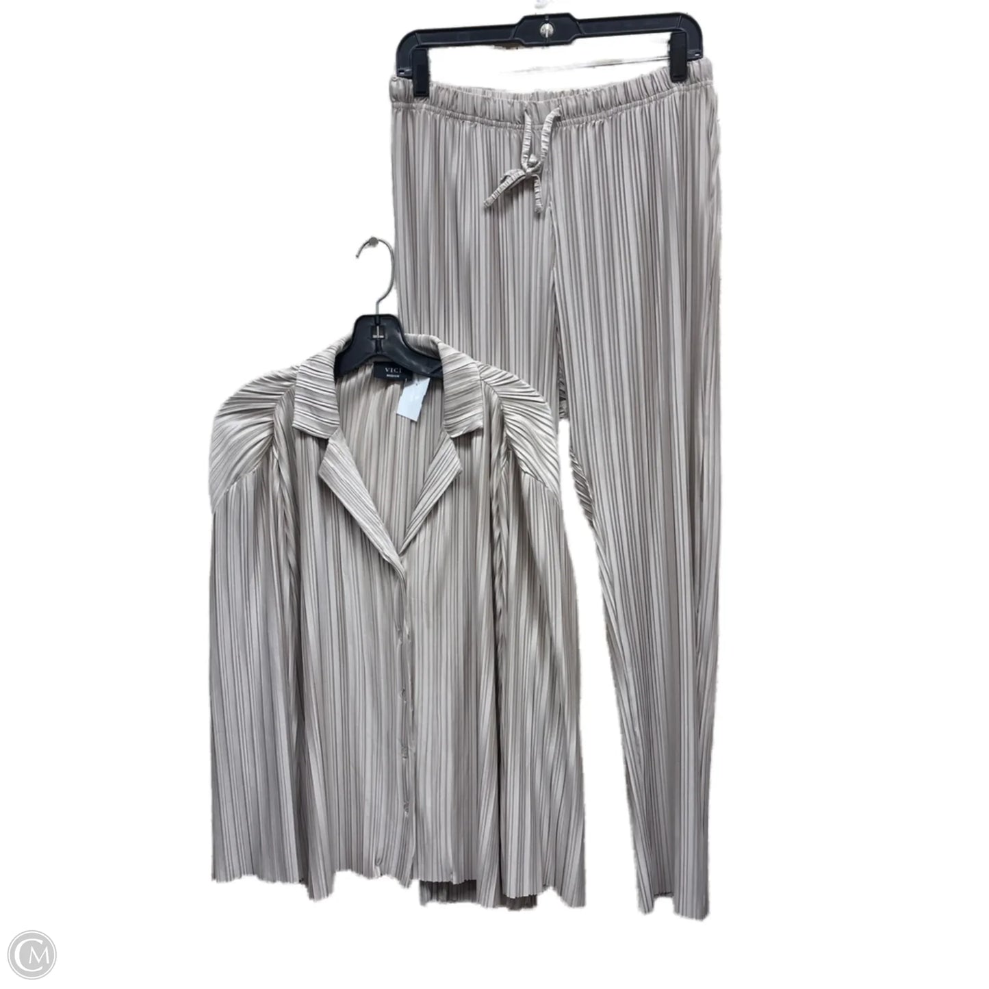 Pants Set 2pc By Vici In Beige, Size: M