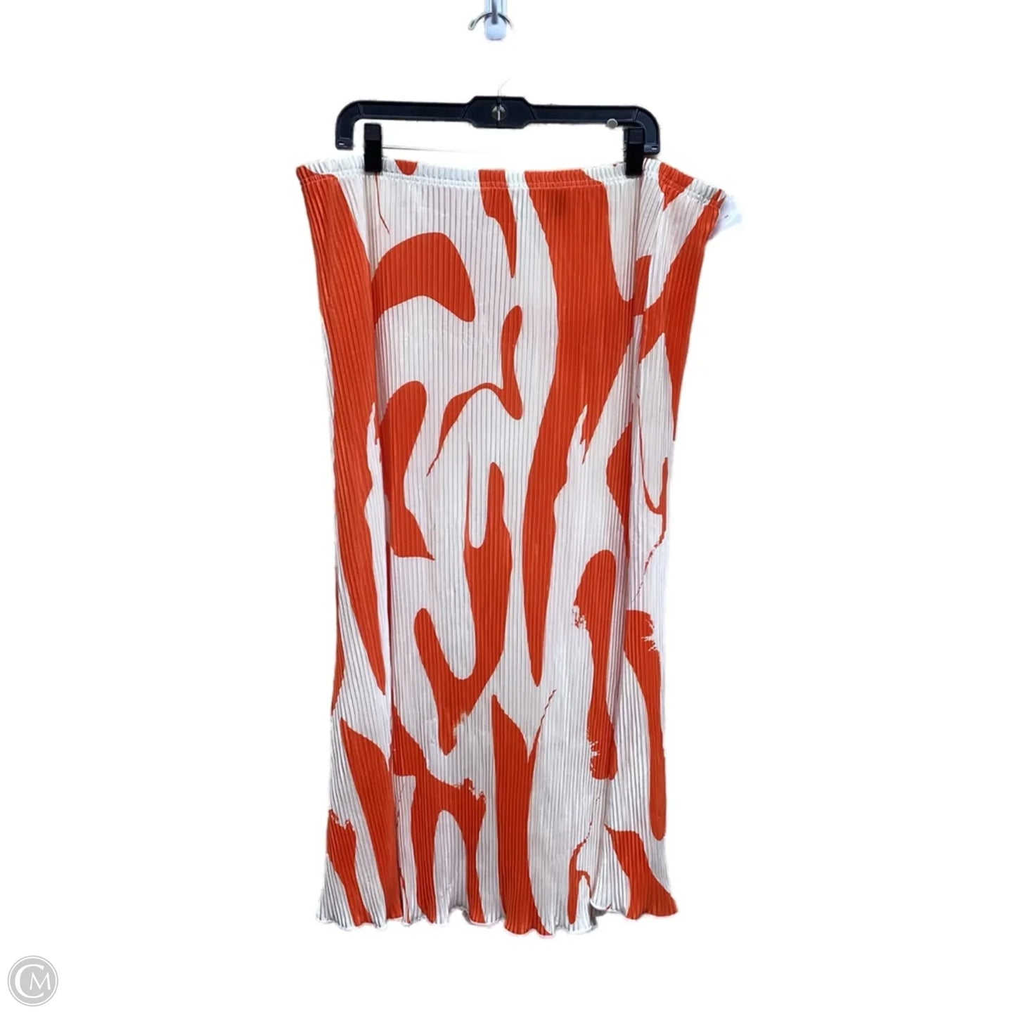 Skirt Maxi By Shein In Cream & Orange, Size: 3x