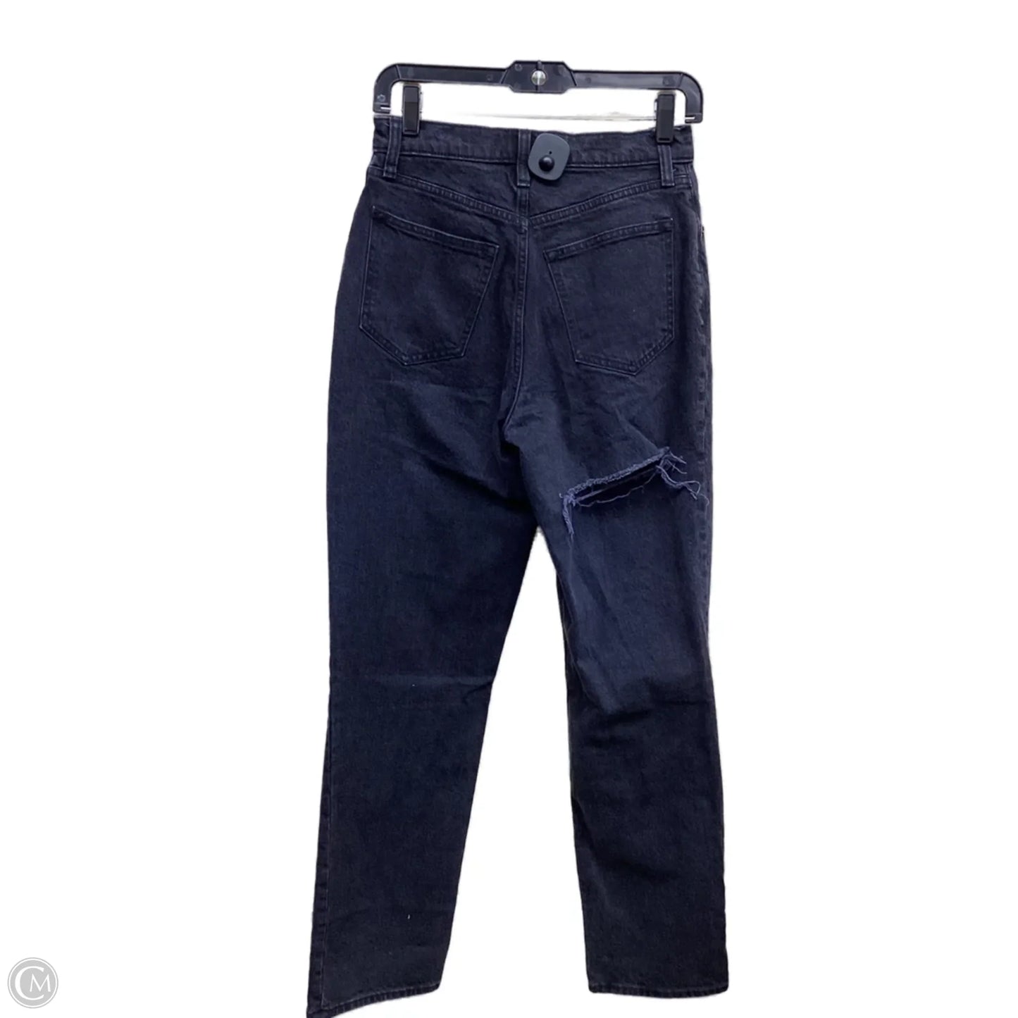 Jeans Straight By Abercrombie And Fitch In Black Denim, Size: 4l