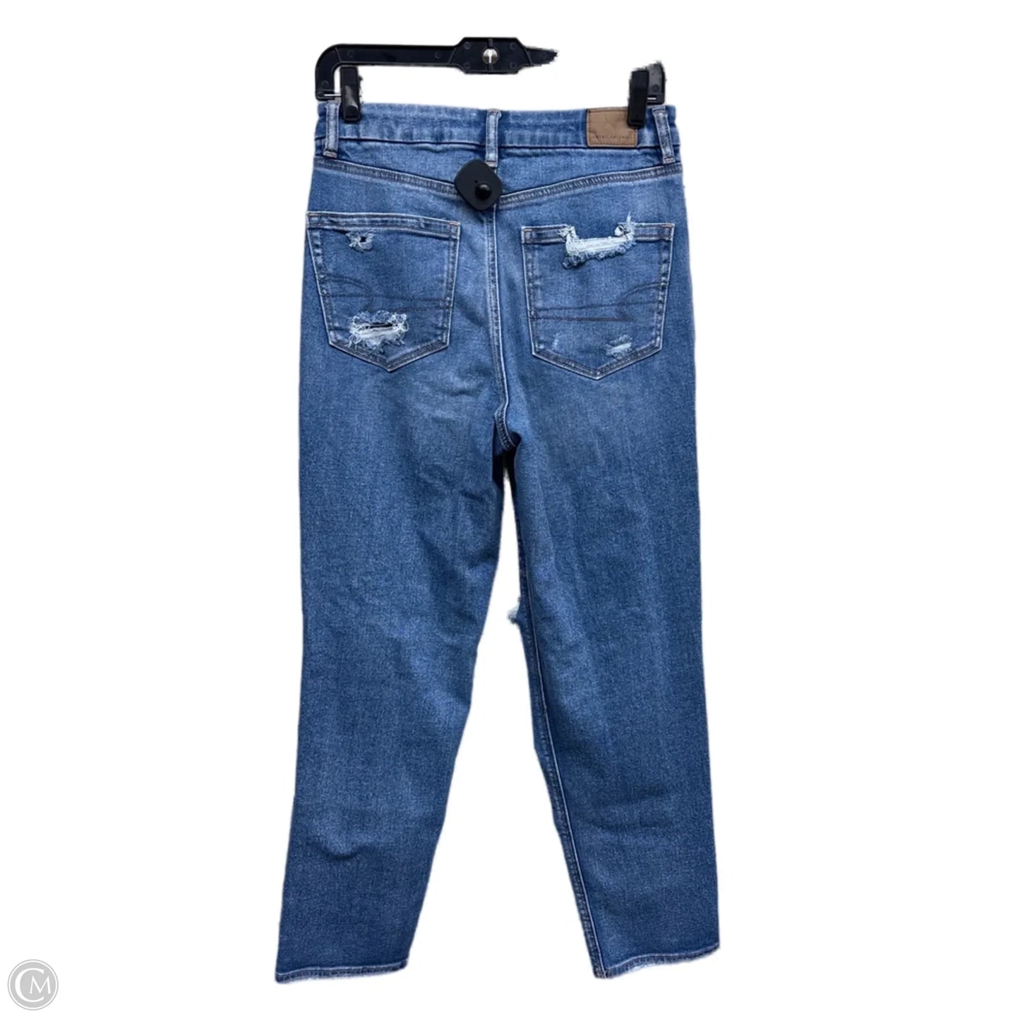 Jeans Straight By American Eagle In Blue Denim, Size: 6