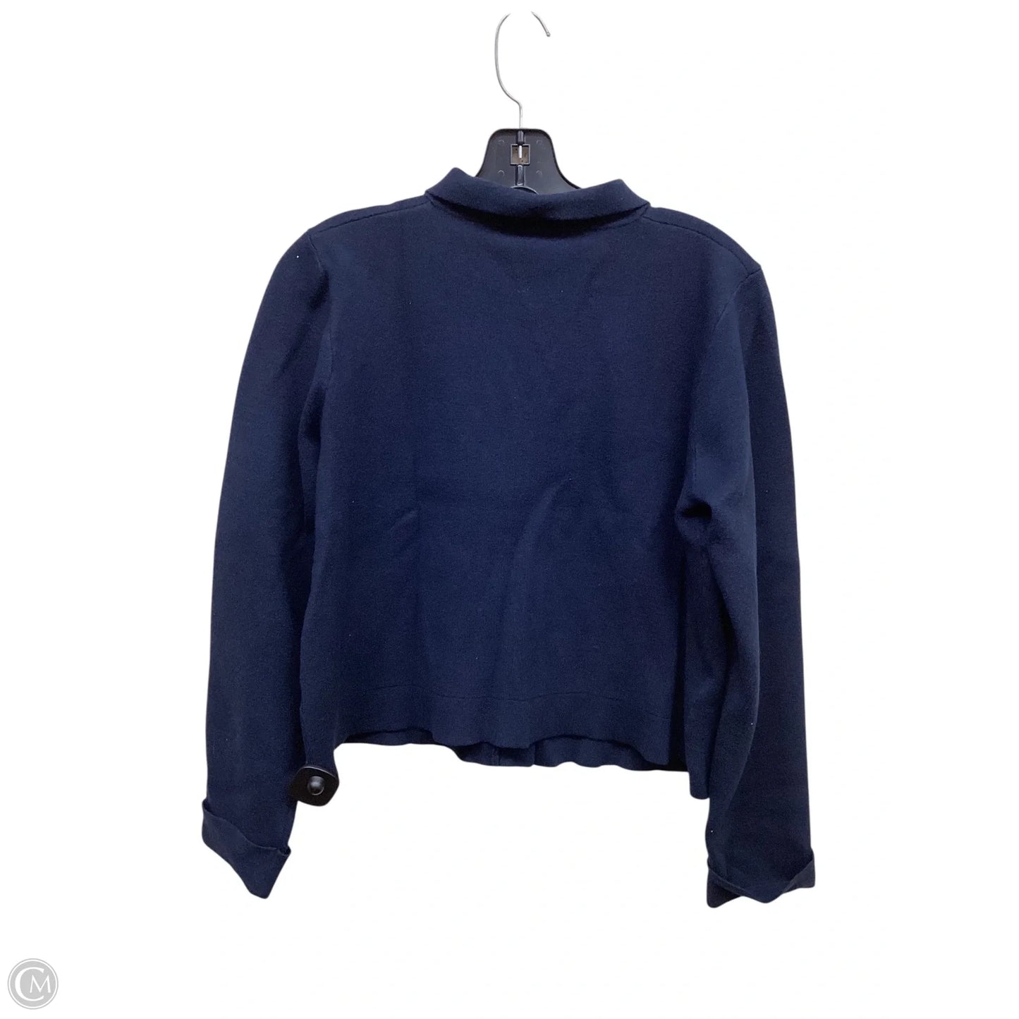 Sweater Cardigan By Tahari By Arthur Levine In Blue, Size: M