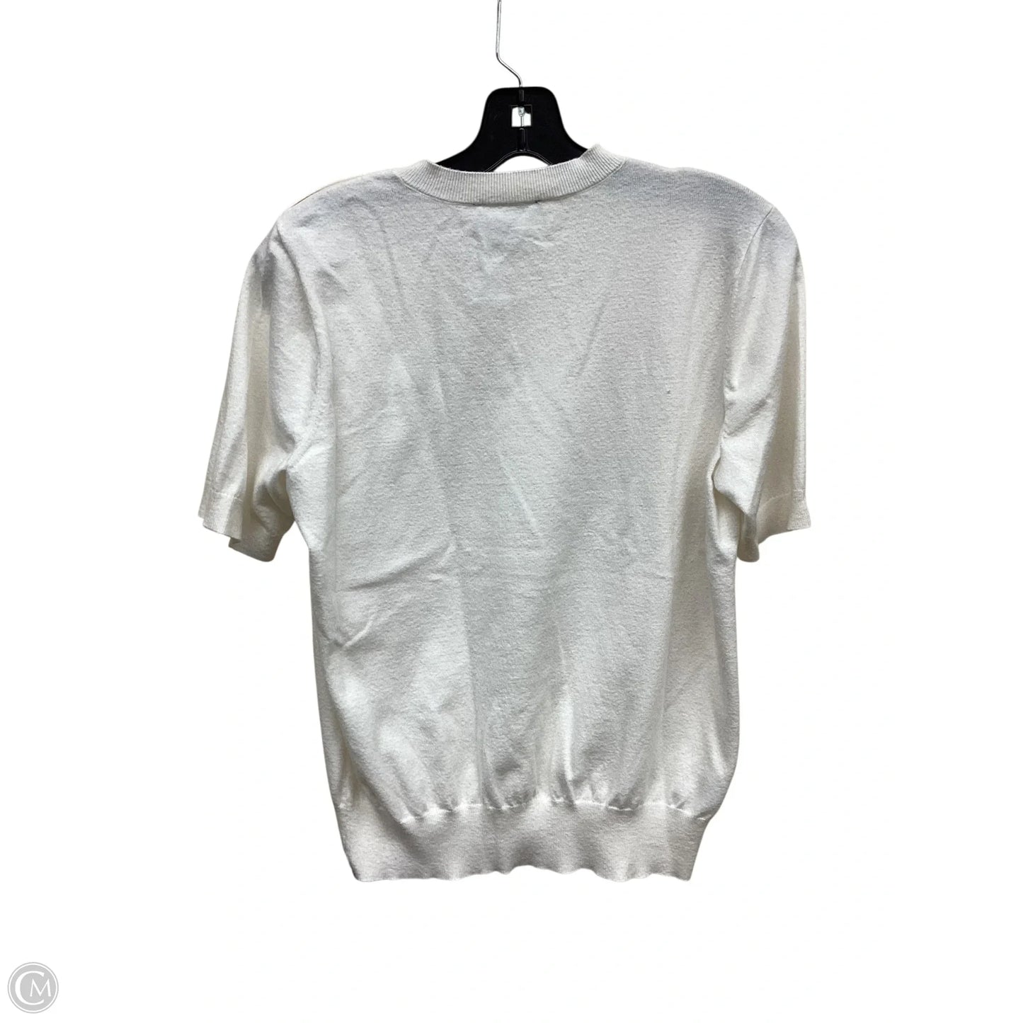 Top Short Sleeve By Ann Taylor In White, Size: M