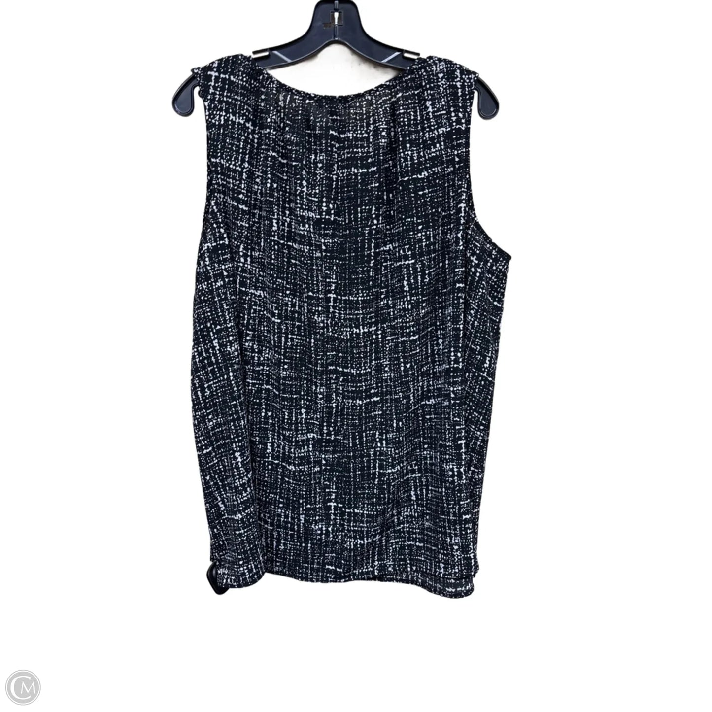 Top Sleeveless By Lane Bryant In Black & White, Size: 18