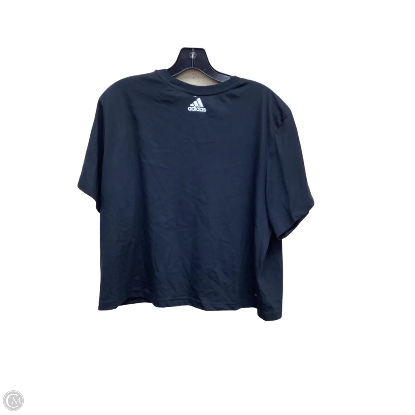 Athletic Top Short Sleeve By Adidas In Black, Size: Xl