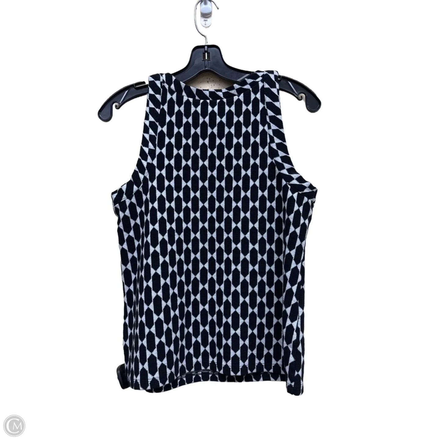 Top Sleeveless By Ann Taylor In Black & White, Size: S