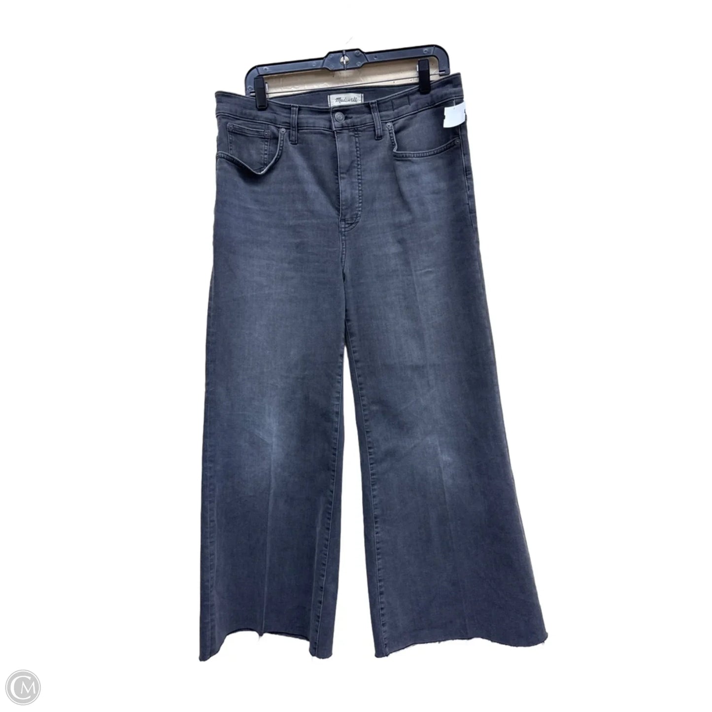 Jeans Wide Leg By Madewell In Grey Denim, Size: 12