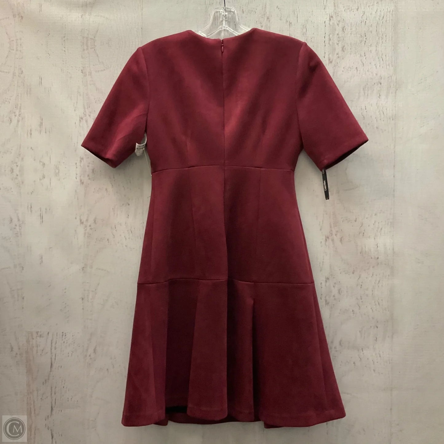 Dress Casual Short By Calvin Klein In Maroon, Size: 4