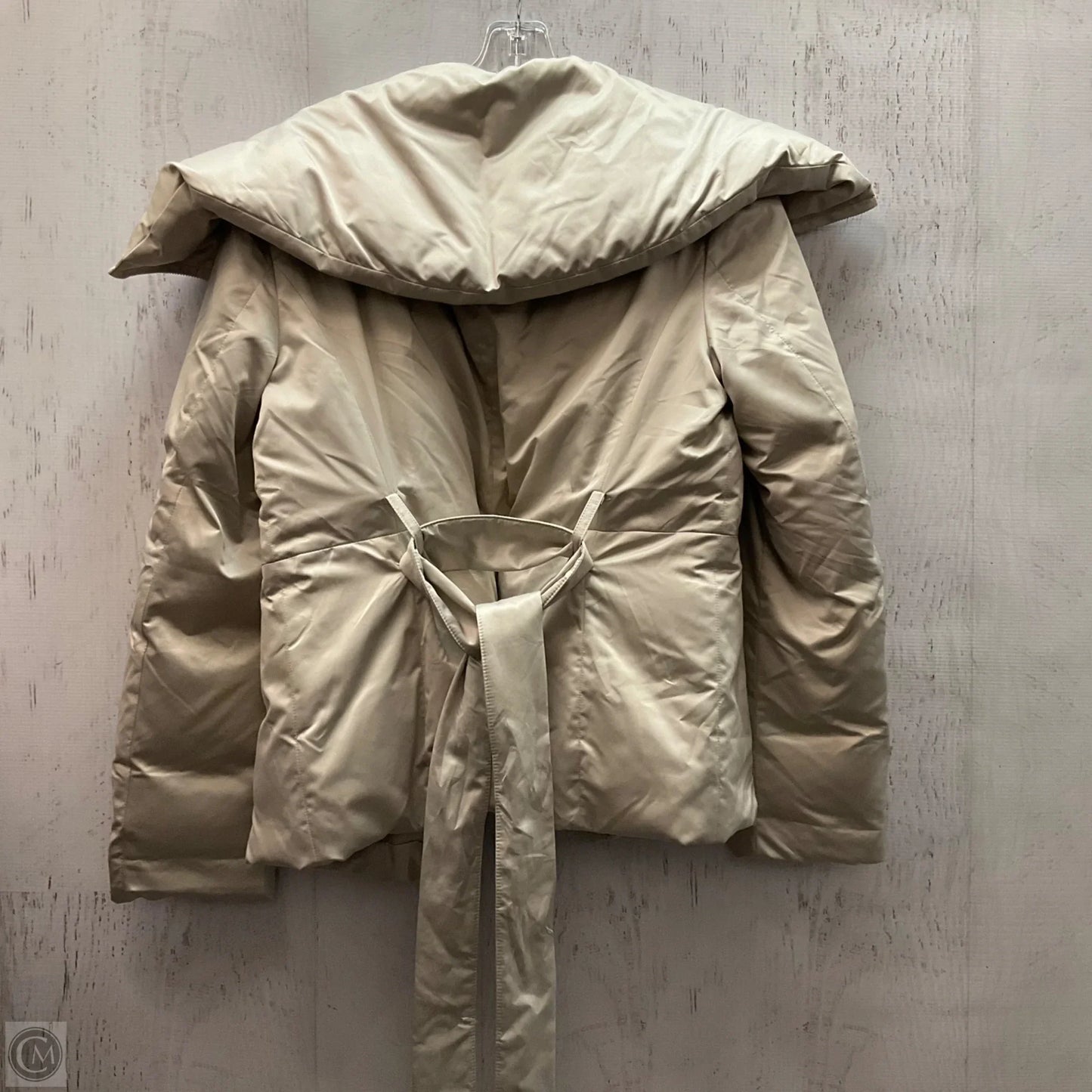 Jacket Puffer & Quilted By Ann Taylor In Taupe, Size: M