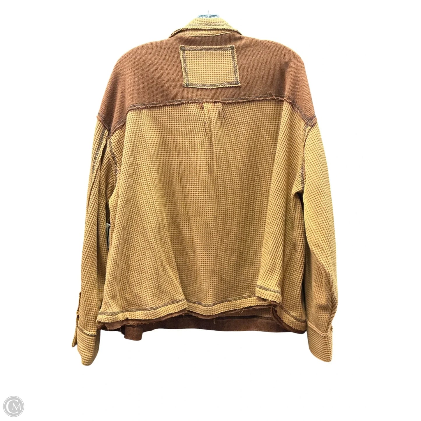 Top Long Sleeve By Pol In Brown, Size: L