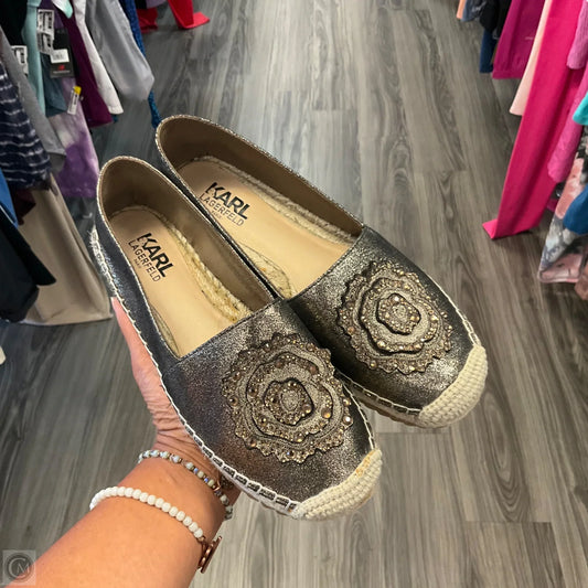 Shoes Designer By Karl Lagerfeld In Bronze, Size: 6