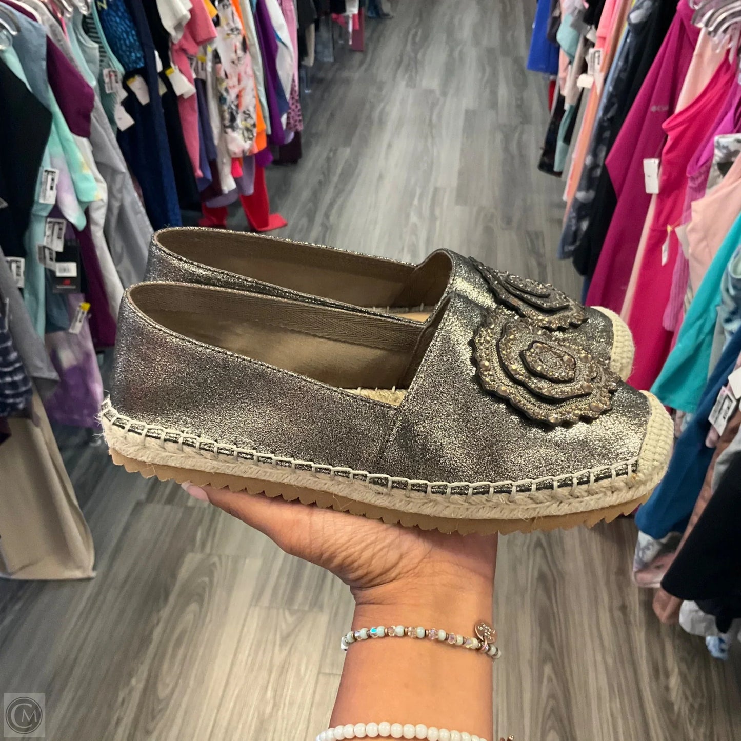 Shoes Designer By Karl Lagerfeld In Bronze, Size: 6