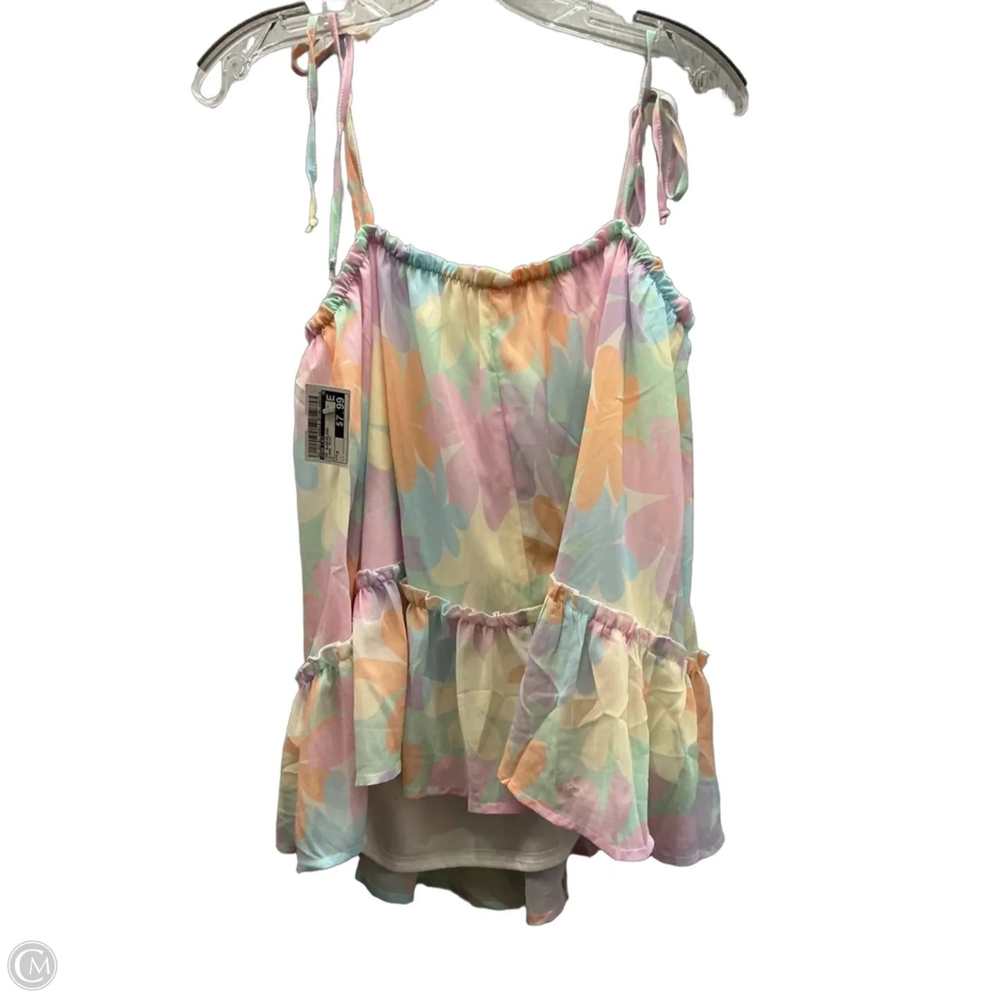 Top Sleeveless By Pink Lily In Floral Print, Size: M