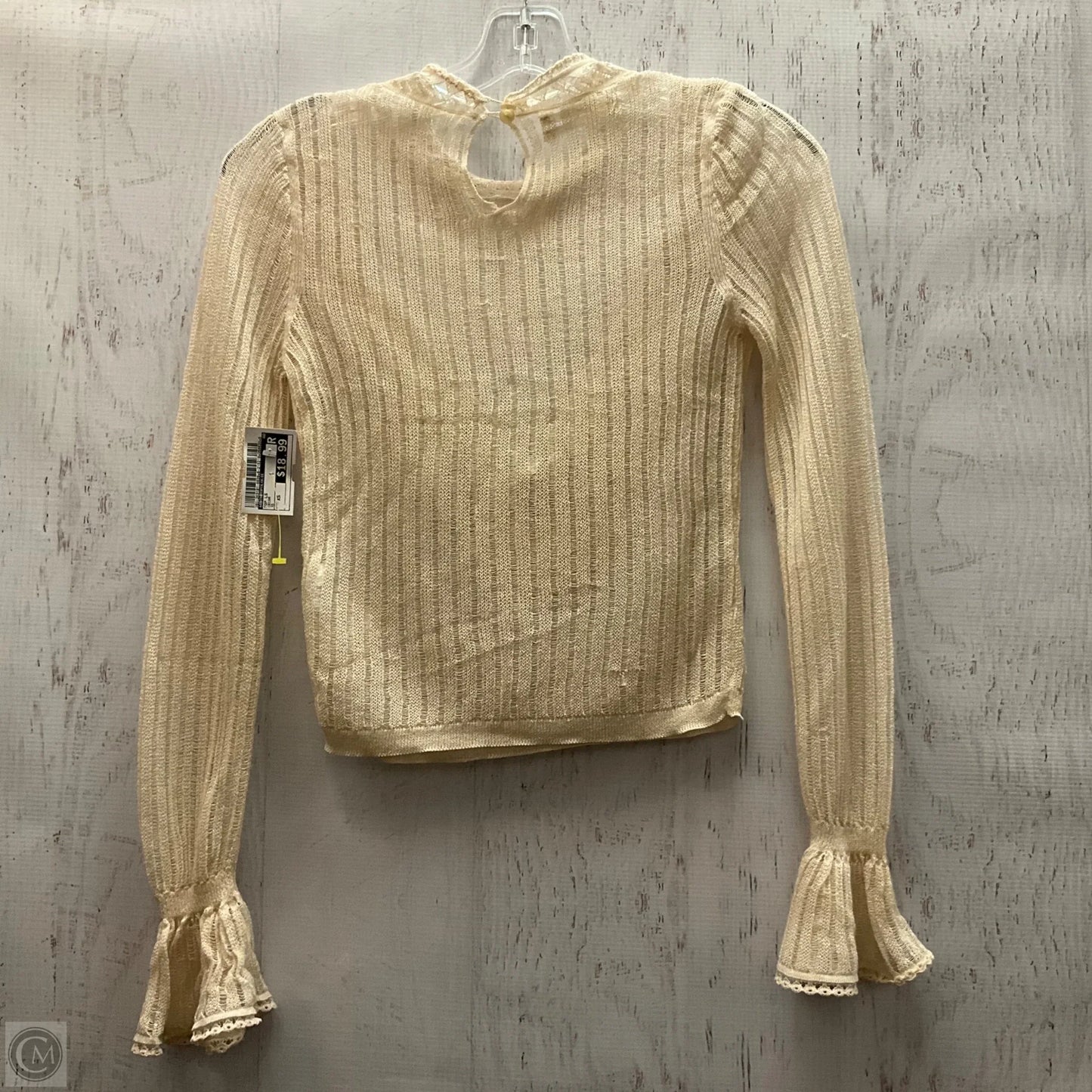 Top Long Sleeve By Anthropologie In Cream, Size: Xs