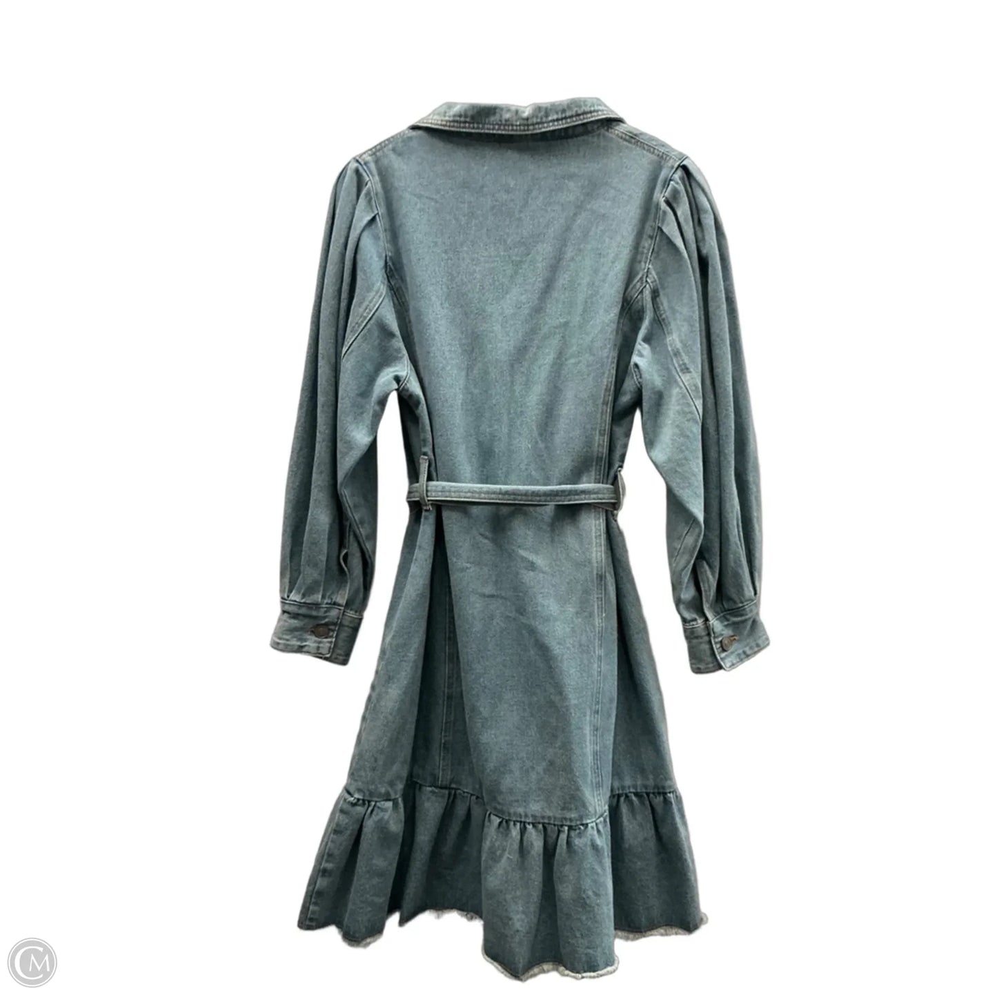 Dress Casual Midi By Vocal In Blue Denim, Size: M