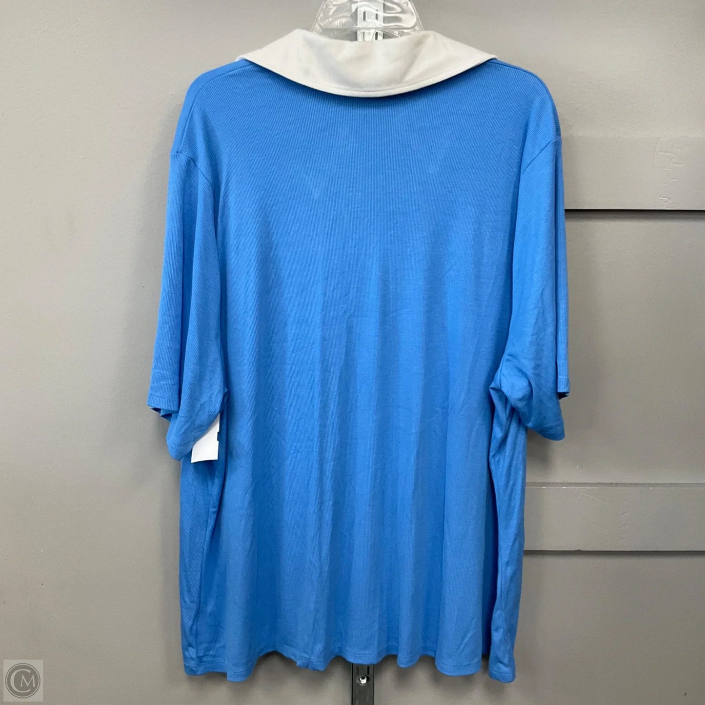 Top Short Sleeve By Ava & Viv In Blue, Size: 3x