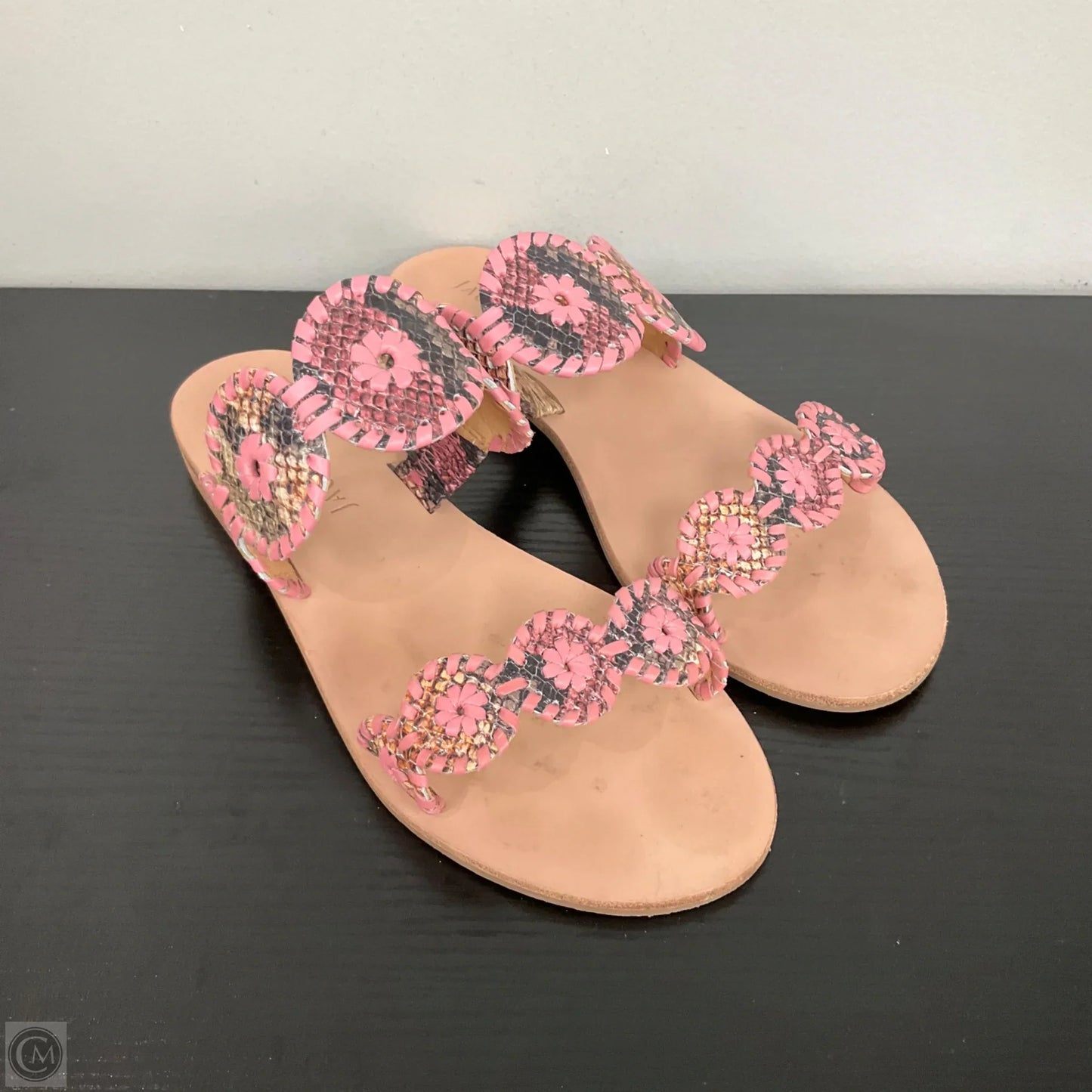Sandals Flats By Jack Rogers In Snakeskin Print, Size: 9