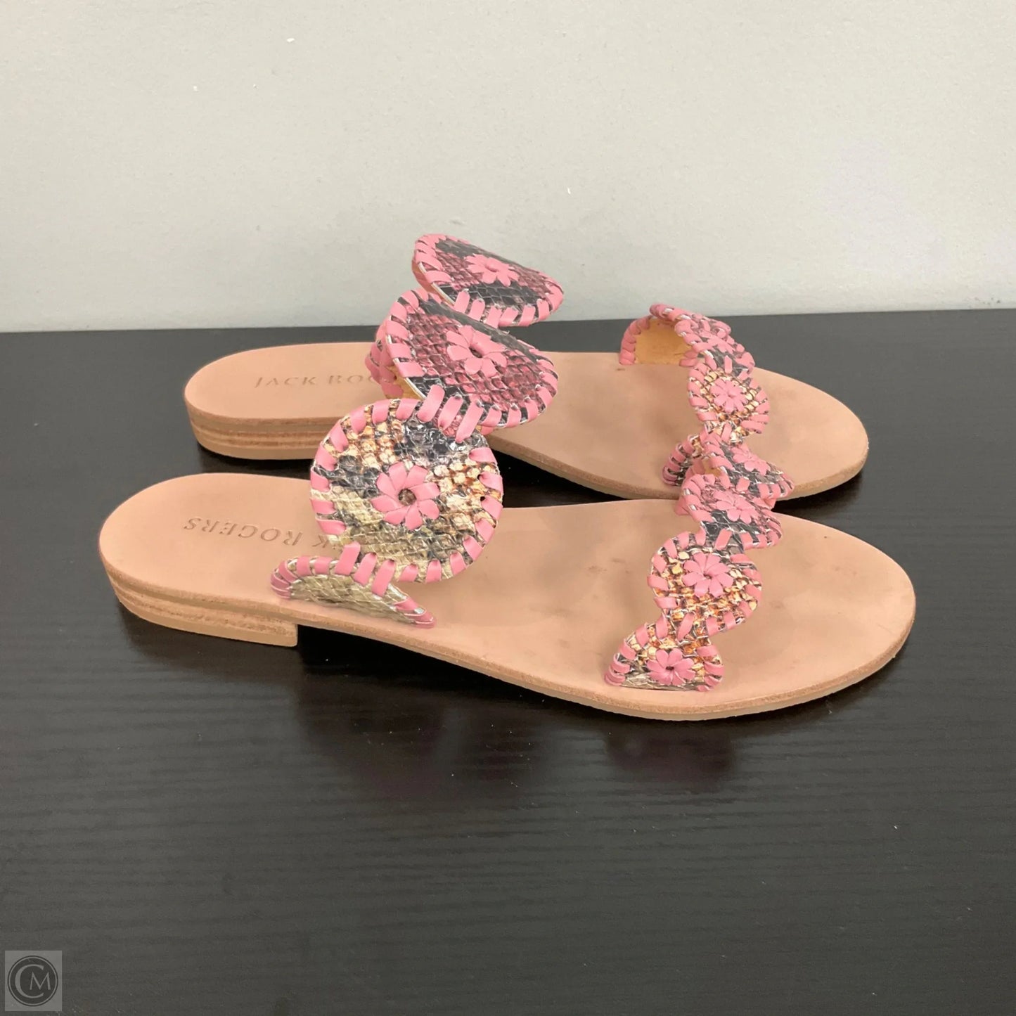 Sandals Flats By Jack Rogers In Snakeskin Print, Size: 9