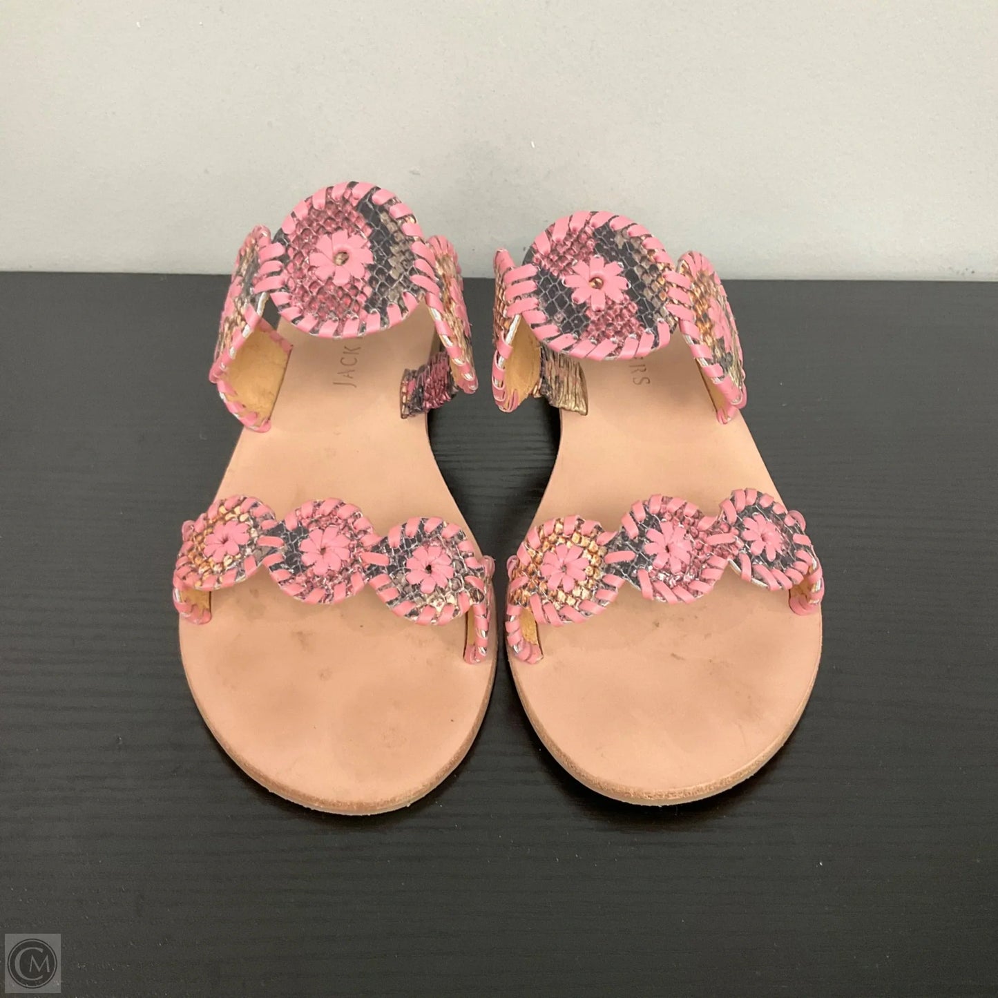 Sandals Flats By Jack Rogers In Snakeskin Print, Size: 9