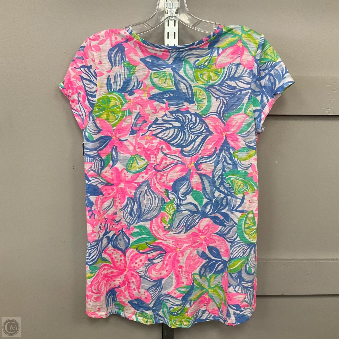 Top Short Sleeve Designer By Lilly Pulitzer In Multi-colored, Size: S