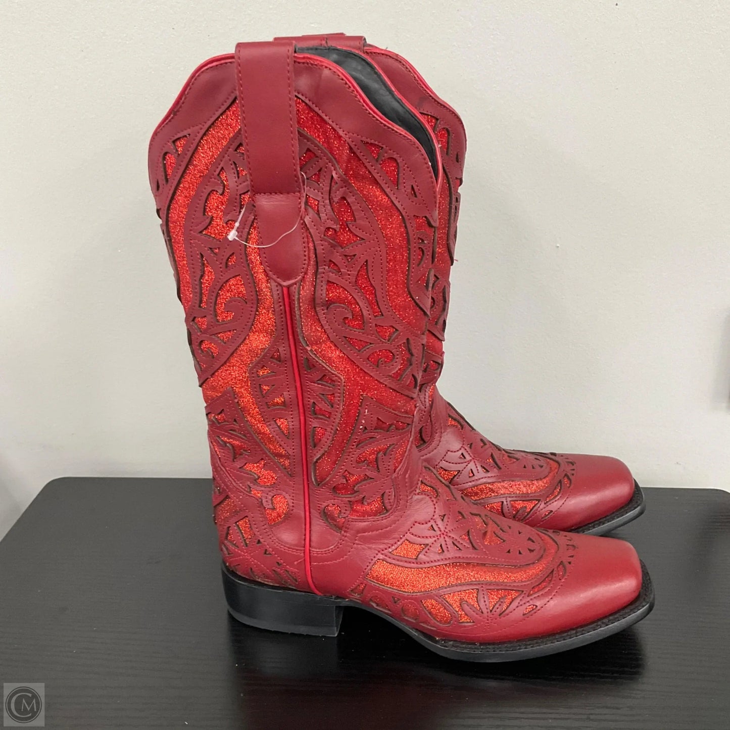 Boots Western By Cmb In Red, Size: 9.5