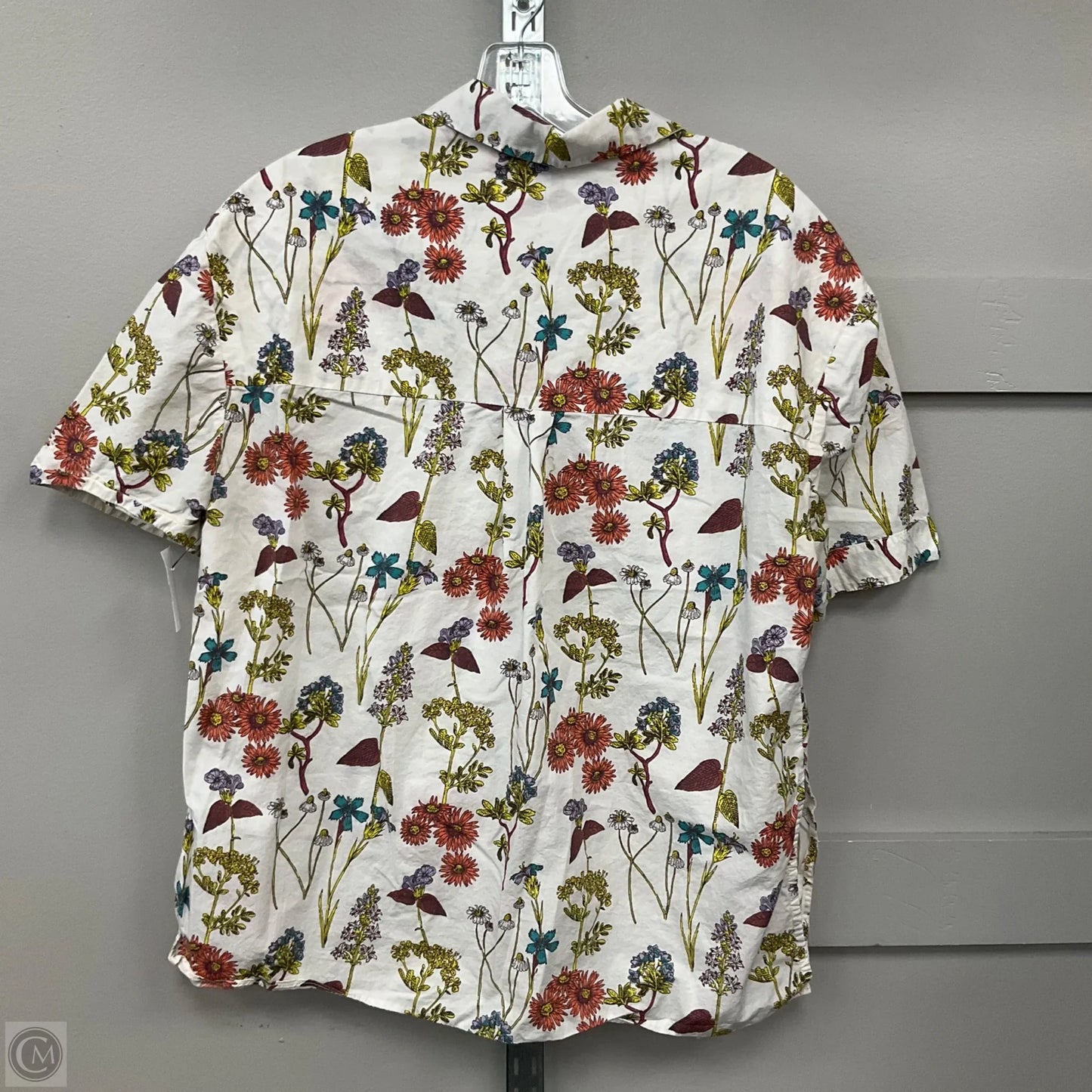 Top Short Sleeve By Anthropologie In Floral Print, Size: Xxs