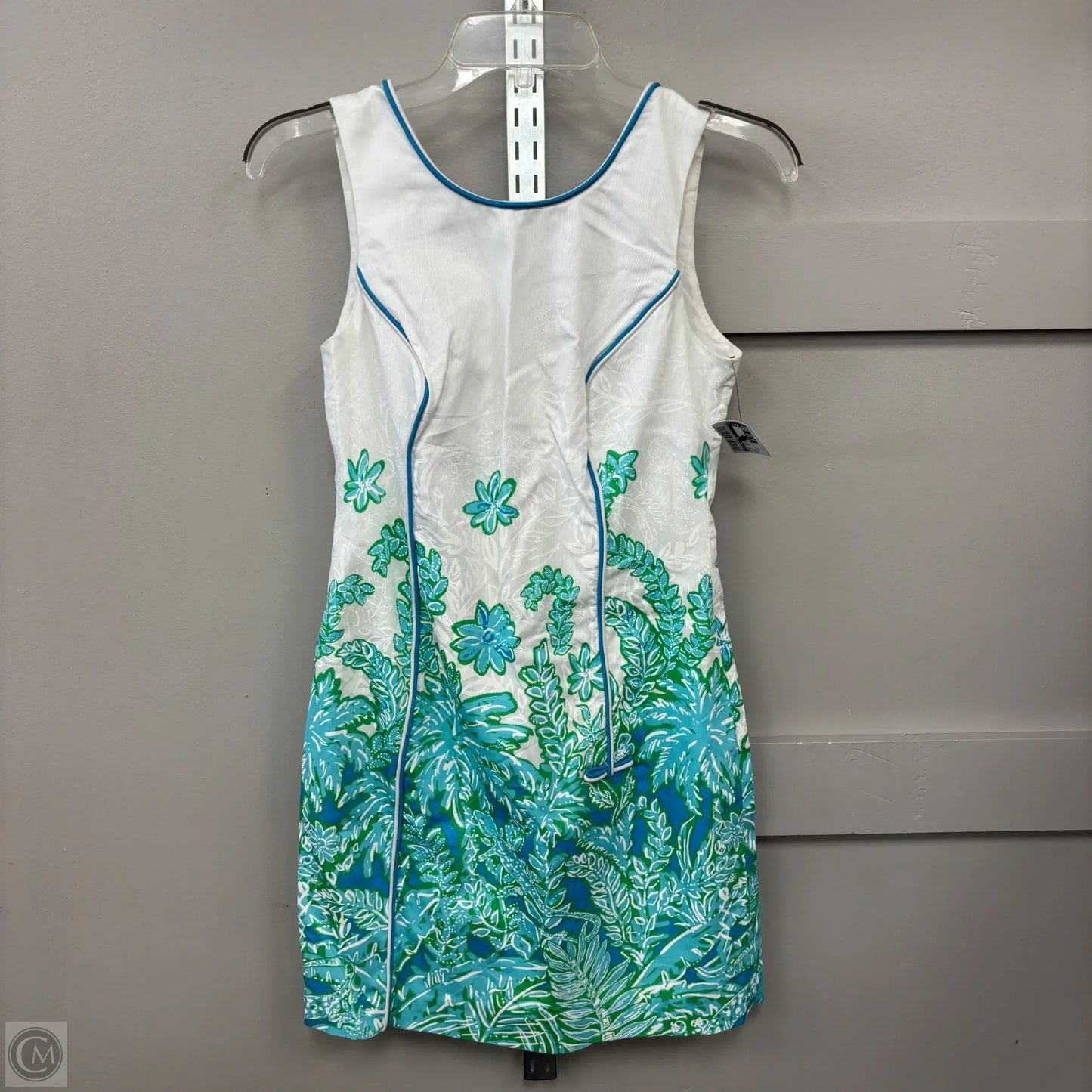 Dress Designer By Lilly Pulitzer In Blue & White, Size: 0